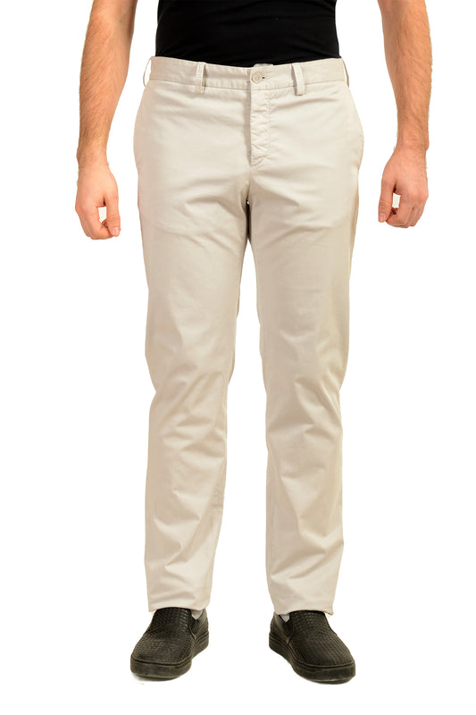 Malo Men's Gray Flat Front Casual Pants US 34 IT 50
