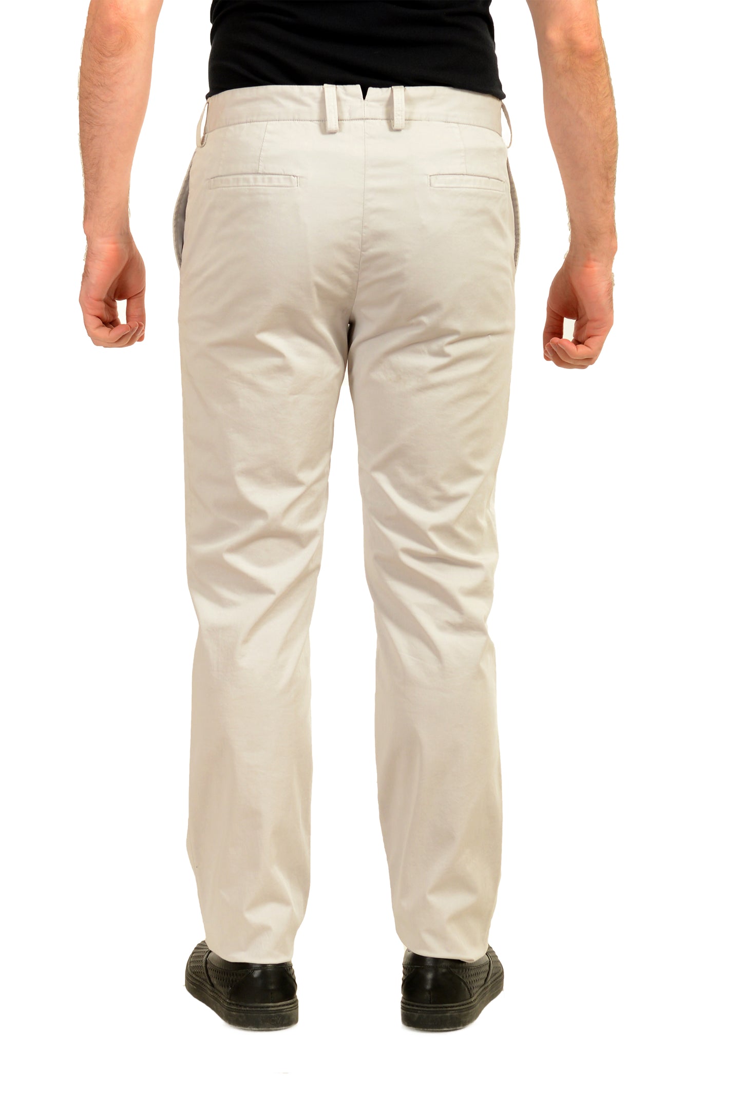 Malo Men's Gray Flat Front Casual Pants US 34 IT 50