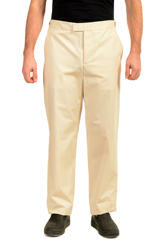 Malo Men's Ivory Flat Front Casual Pants US 38 IT 54