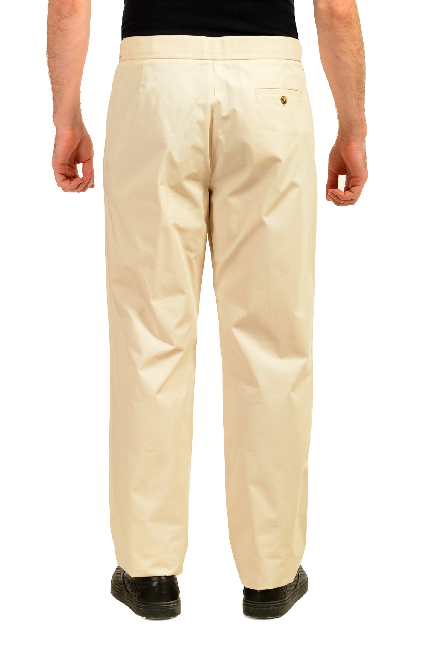 Malo Men's Ivory Flat Front Casual Pants US 38 IT 54