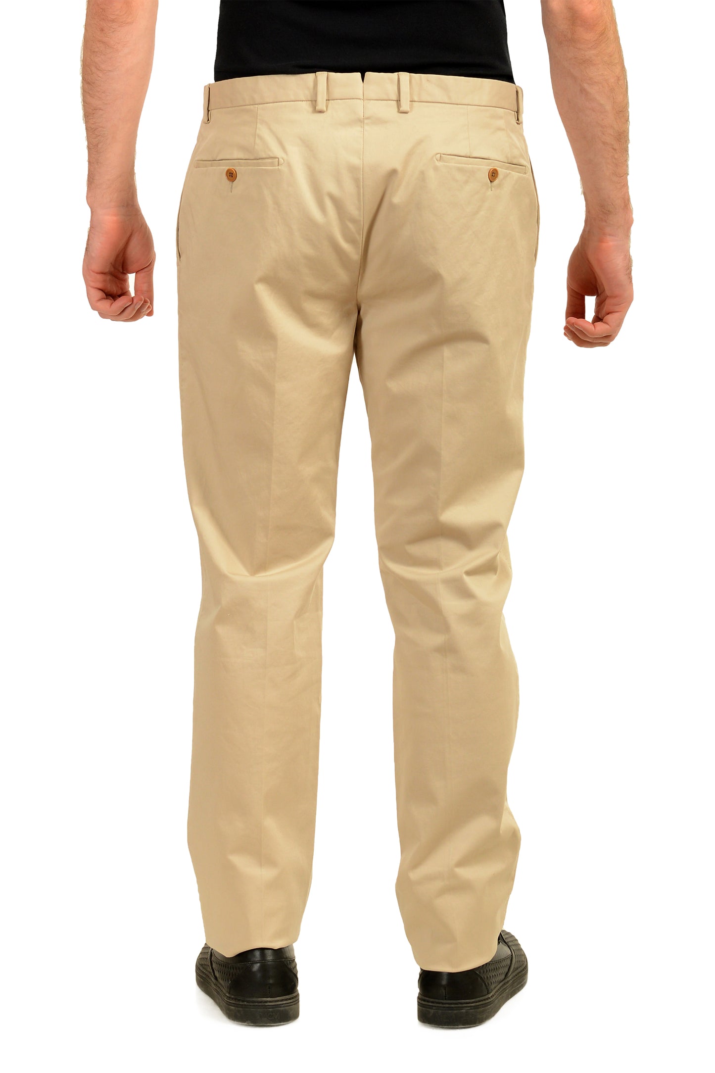 Malo Men's Gray Wool Flat Front Dress Pants US 32 IT 48