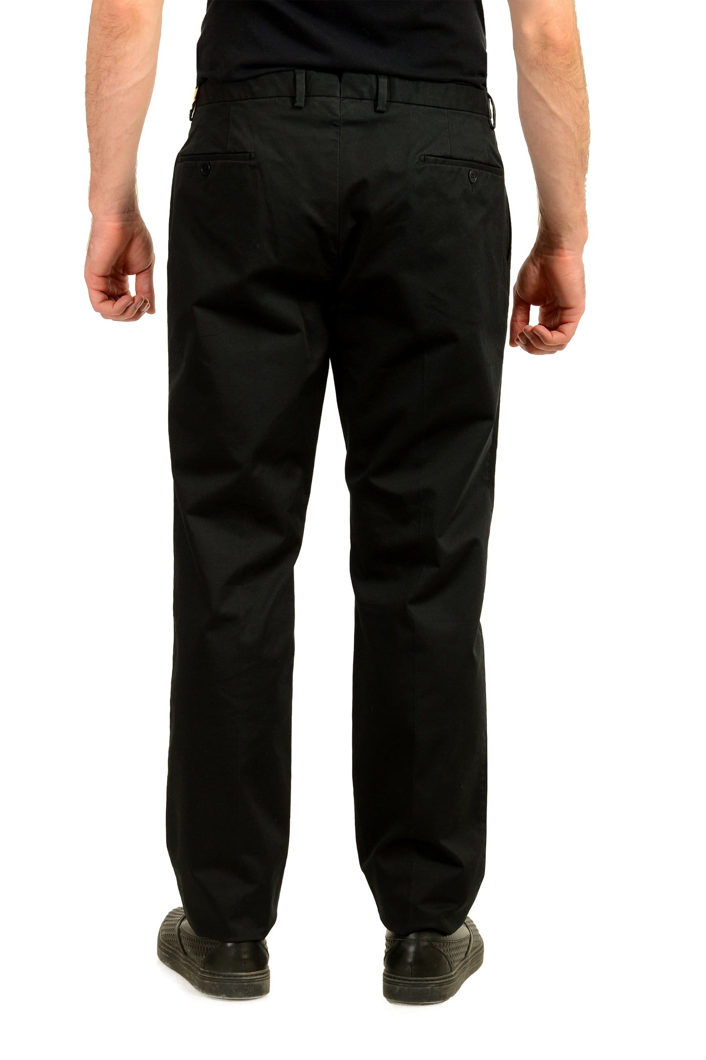 Malo Men's Black Flat Front Casual Pants US 40 IT 56