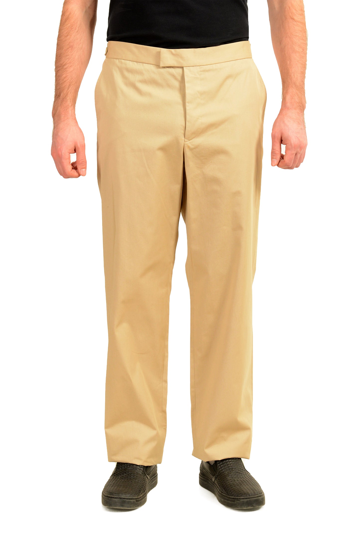 Malo Men's Beige Flat Front Casual Pants US 40 IT 56