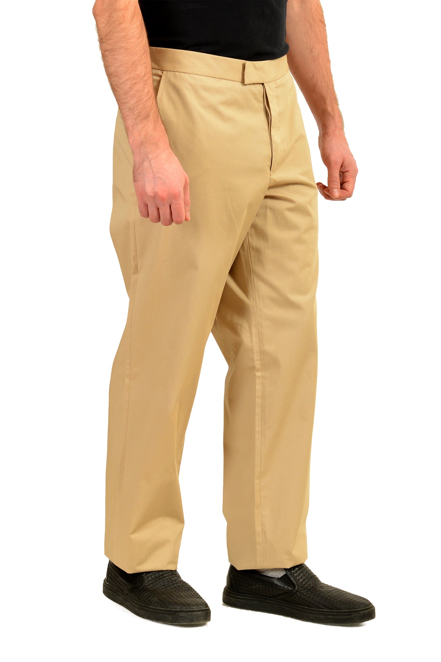 Malo Men's Beige Flat Front Casual Pants US 40 IT 56