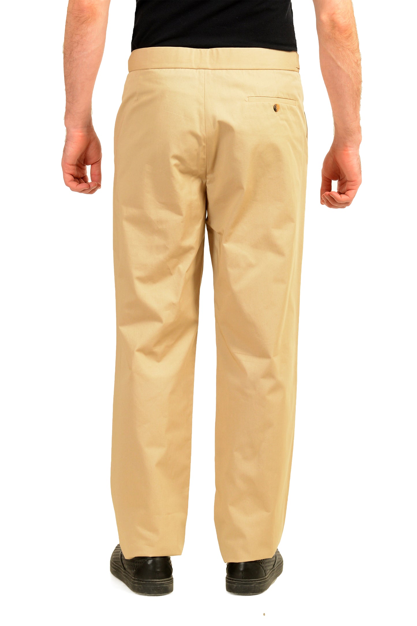 Malo Men's Beige Flat Front Casual Pants US 40 IT 56