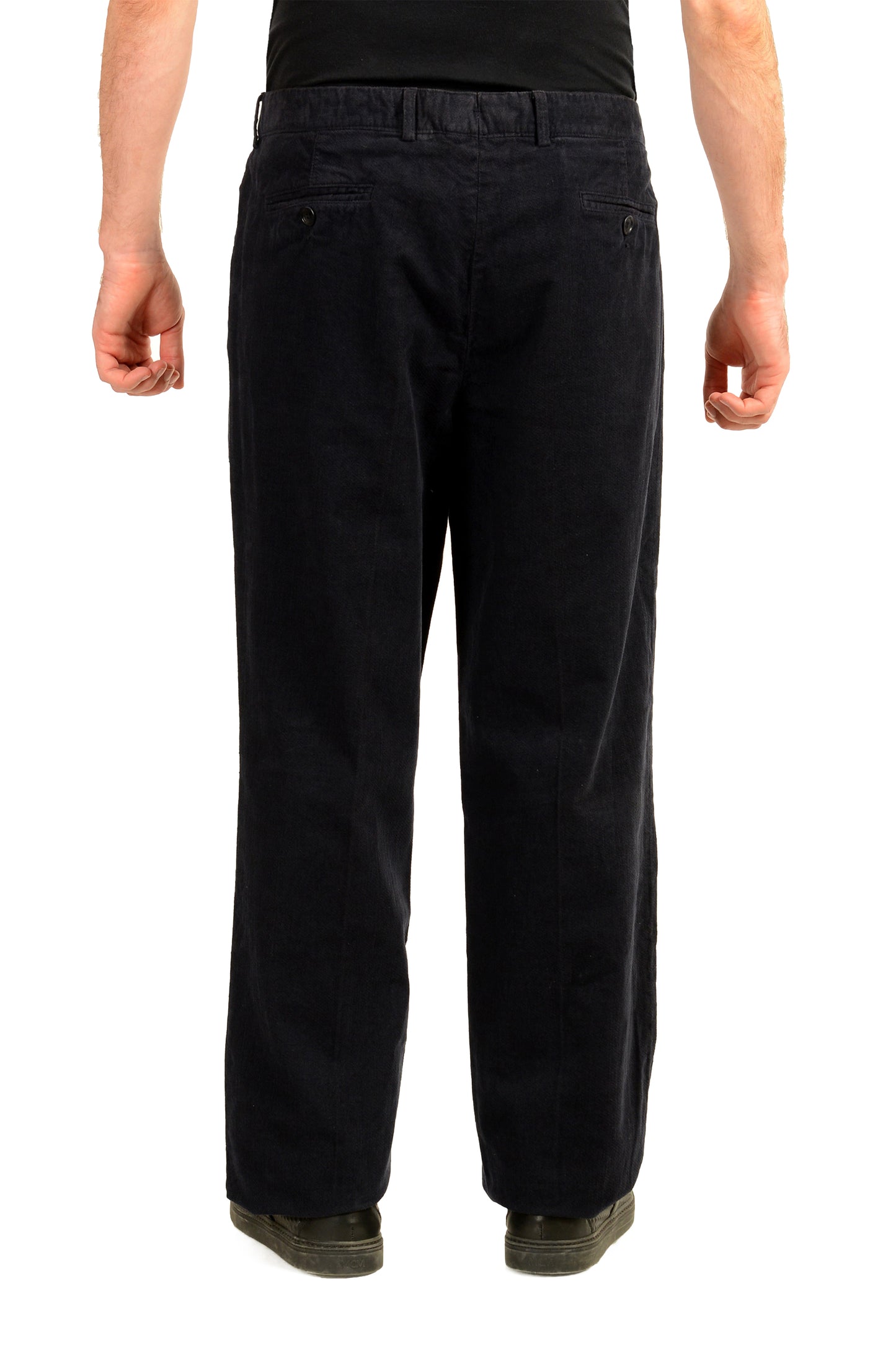 Malo Men's Navy Blue Flat Front Casual Pants US 40 IT 56