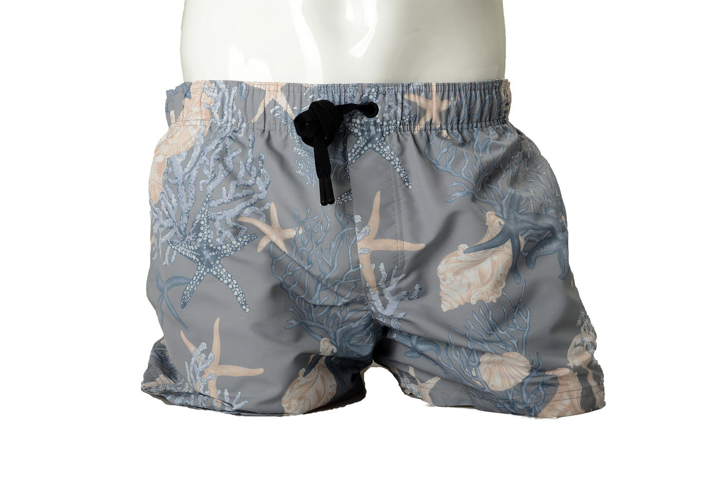 Versace Men's Gray "Coral Print" Swimwear Swim Shorts Versace sz 6 US L IT 52