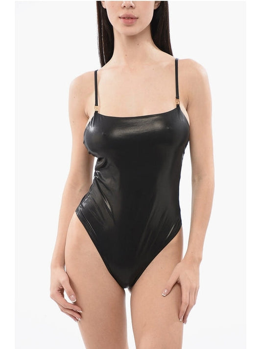 Versace Women's Sparkle Black One Piece Swimsuit Versace sz 5 US XL IT 46