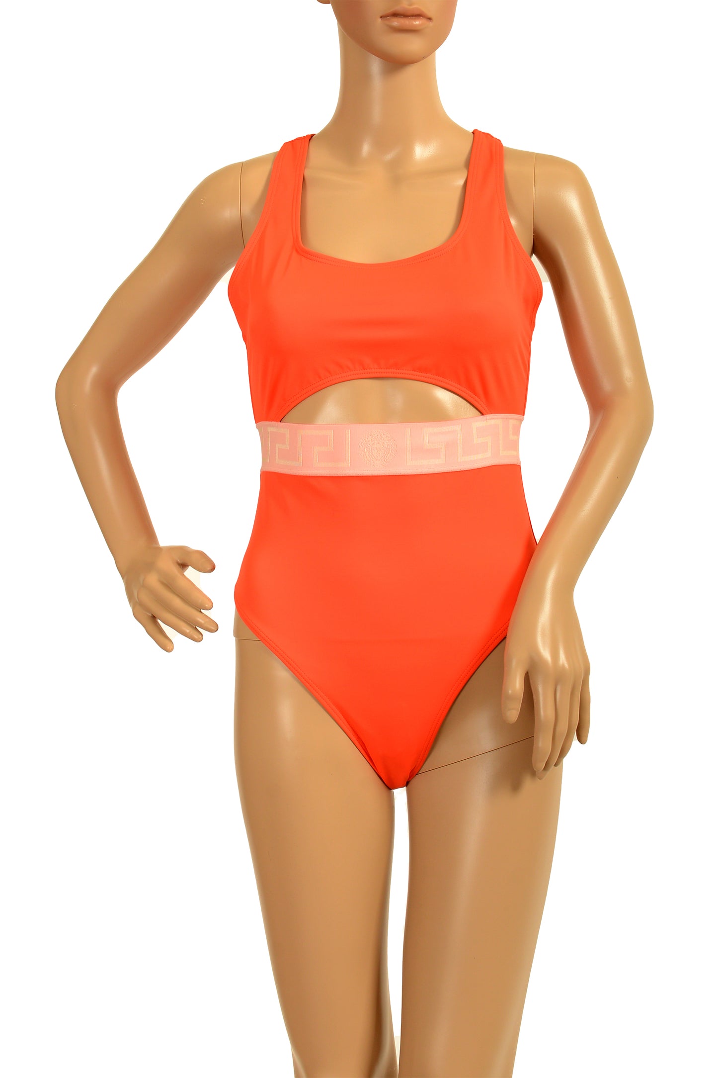 Versace Women's Coral & Rose One Piece Swimsuit Versace sz 2 US S IT 40