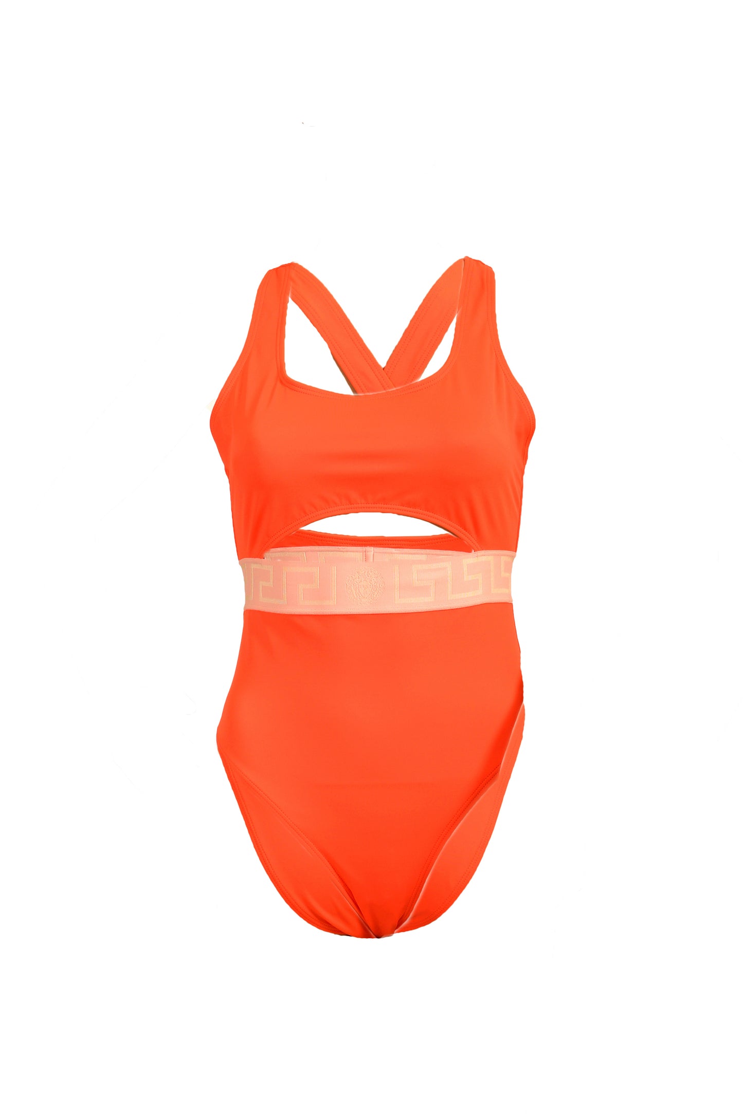 Versace Women's Coral & Rose One Piece Swimsuit Versace sz 2 US S IT 40