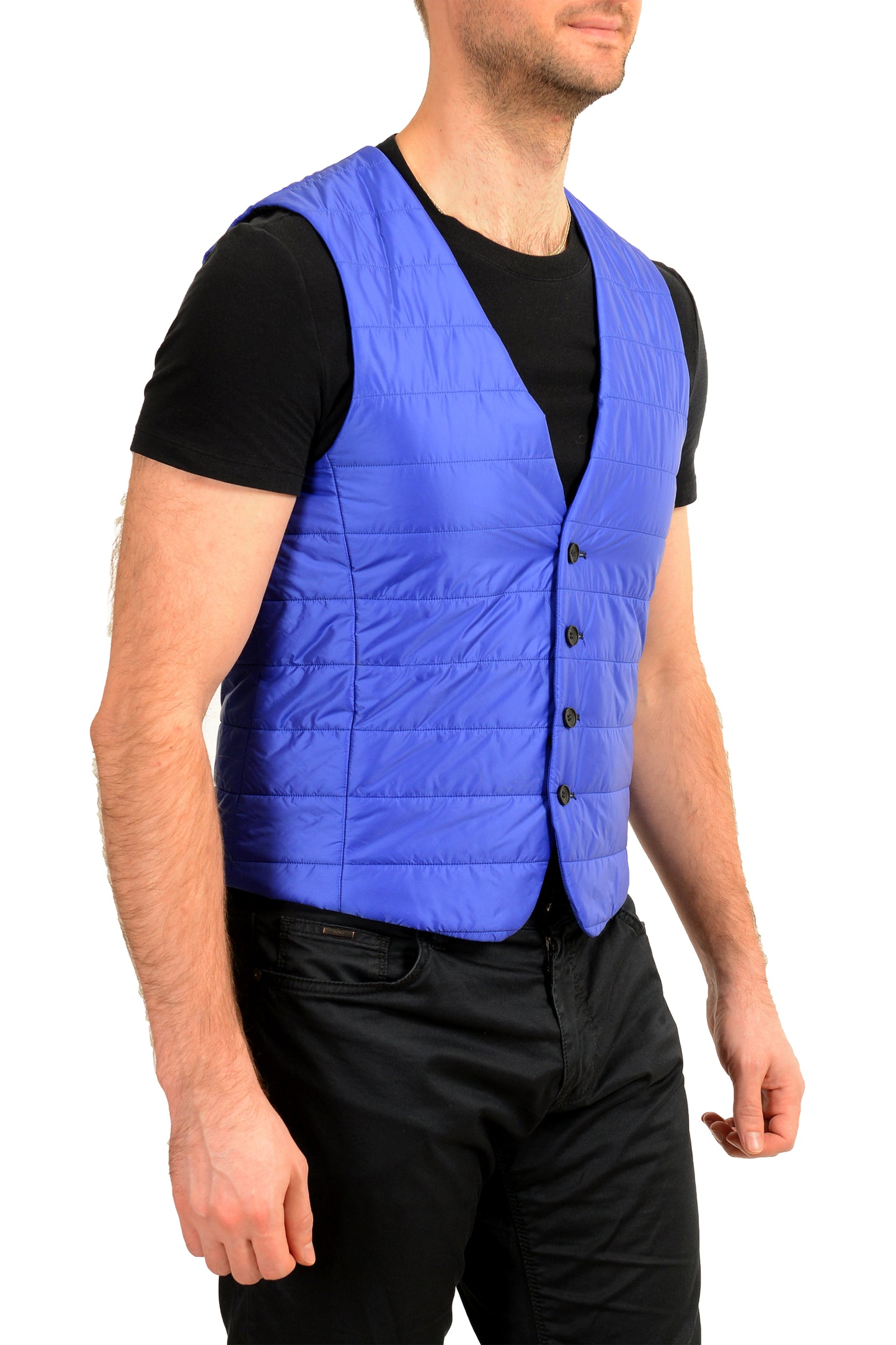 Hugo Boss Men's "Hiwan" Slim Fit Bright Blue Insulated Vest US 38R IT 48R