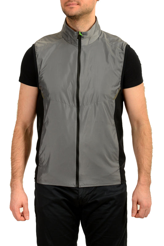 Hugo Boss Men's "V-Metropolis" Gray Shell Full Zip Vest US M IT 50