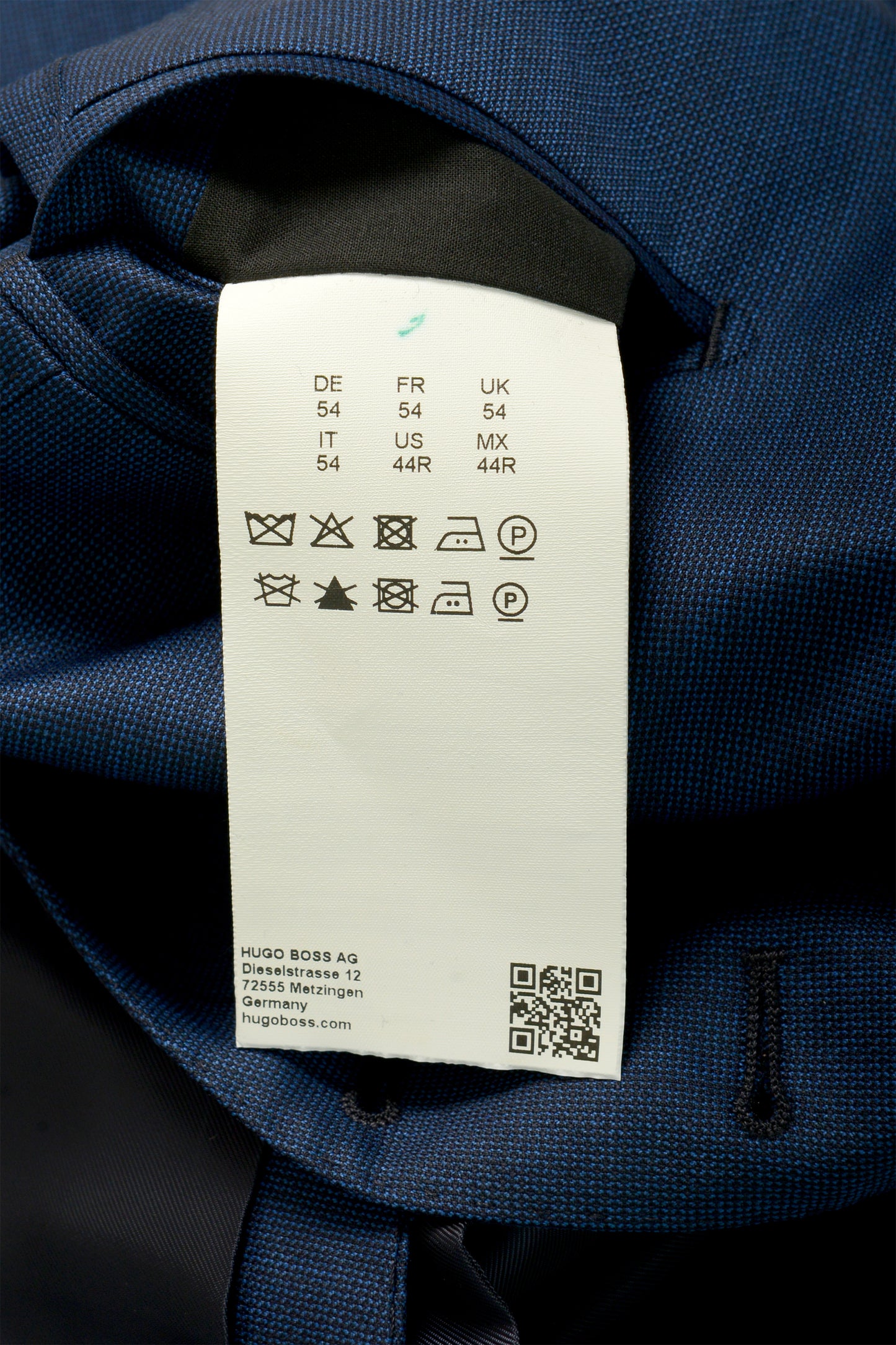 Hugo Boss Men's "FHarverson2Garvin2WE" Blue 100% Wool Dress Vest US 44R IT 54R