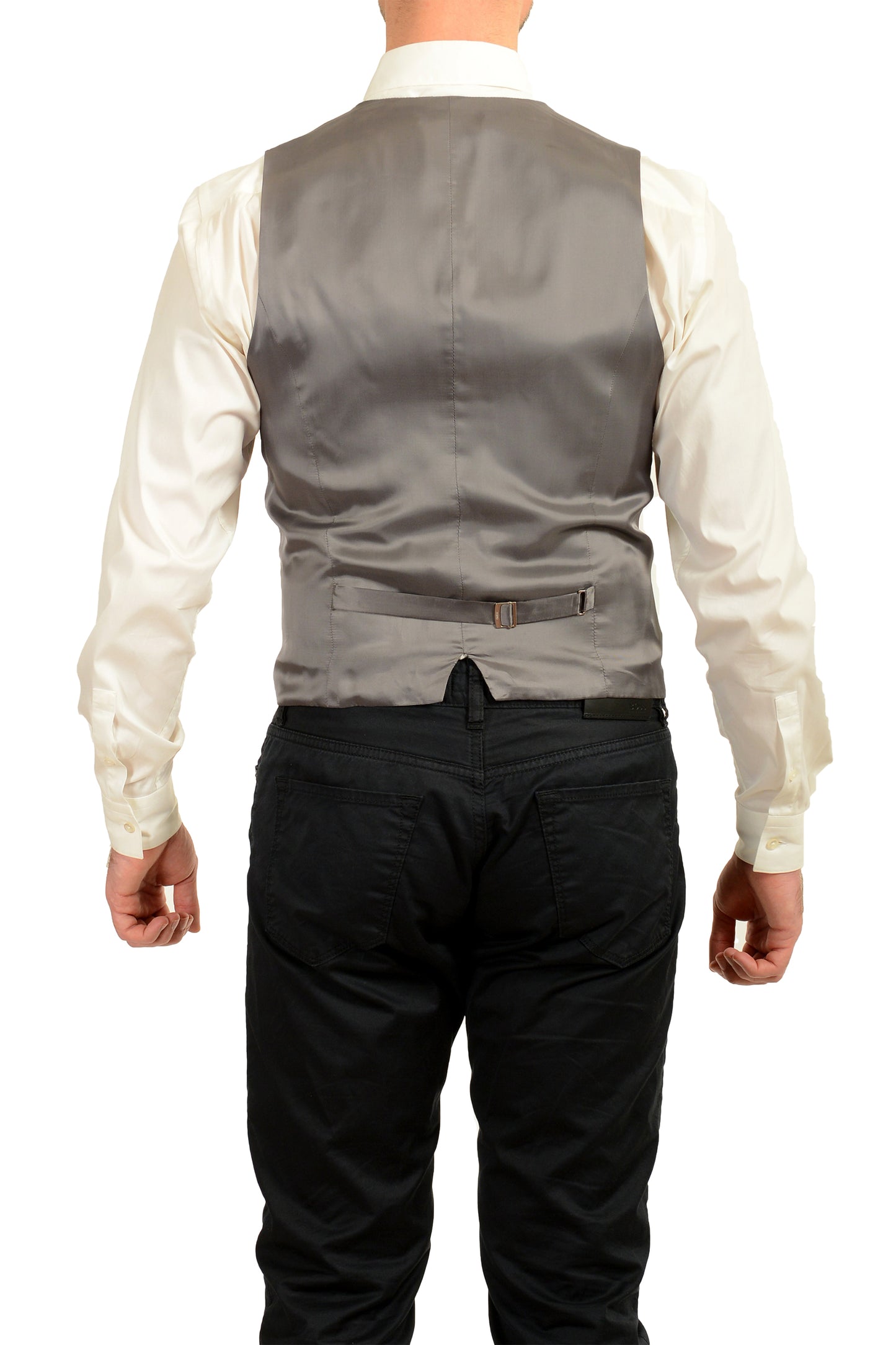 Hugo Boss Men's "Vin194" Gray 100% Wool Dress Vest US 38R IT 48R