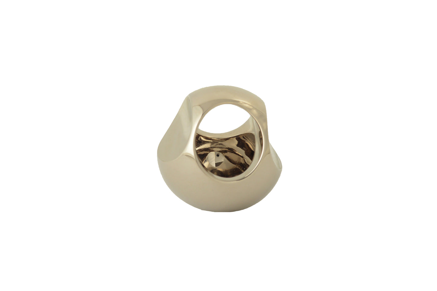 Versace Silver Color Metal Engraved Logo Statement Ring Italy Sz 13