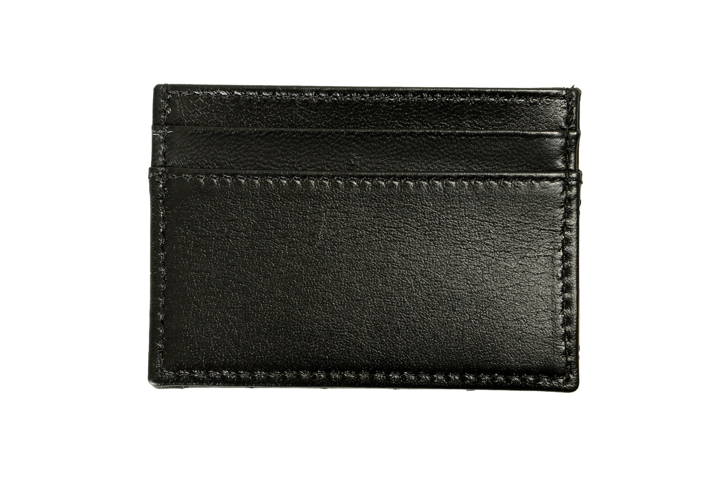 Versace Black 100% Quilted Leather Gold Medusa Card Case Holder