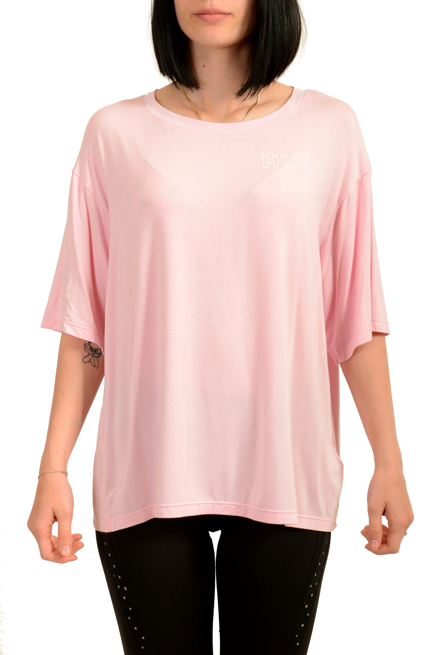 Hugo Boss Women's "Unite_T-Shirt" Pink Blouse Top T-Shirt US XL IT 46