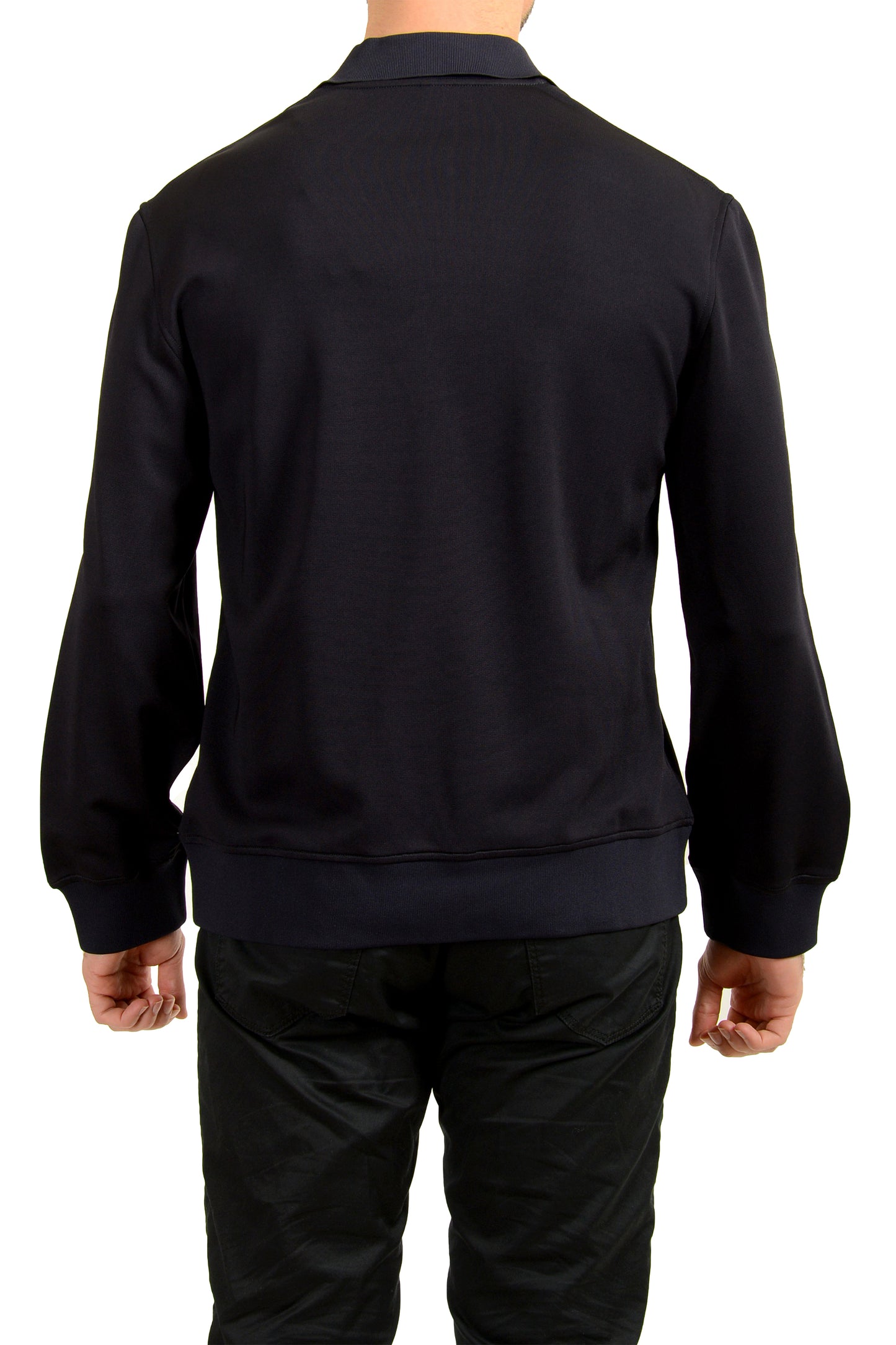 Scuderia Ferrari Men's Navy Blue Long Sleeve Polo Shirt Sweater US M IT 50