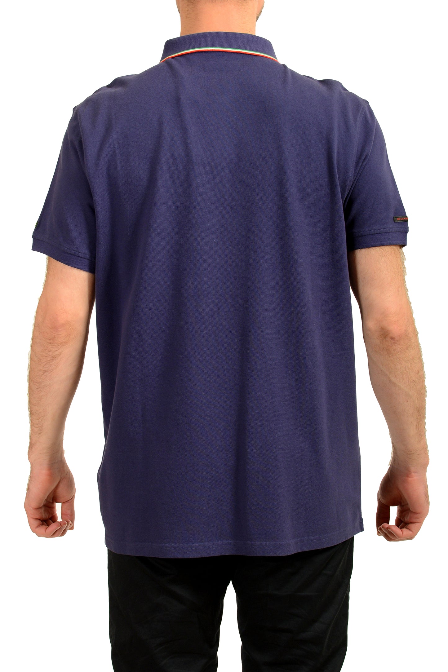 Scuderia Ferrari Men's Blue Regular Fit Short Sleeve Polo Shirt US 2XL IT 56