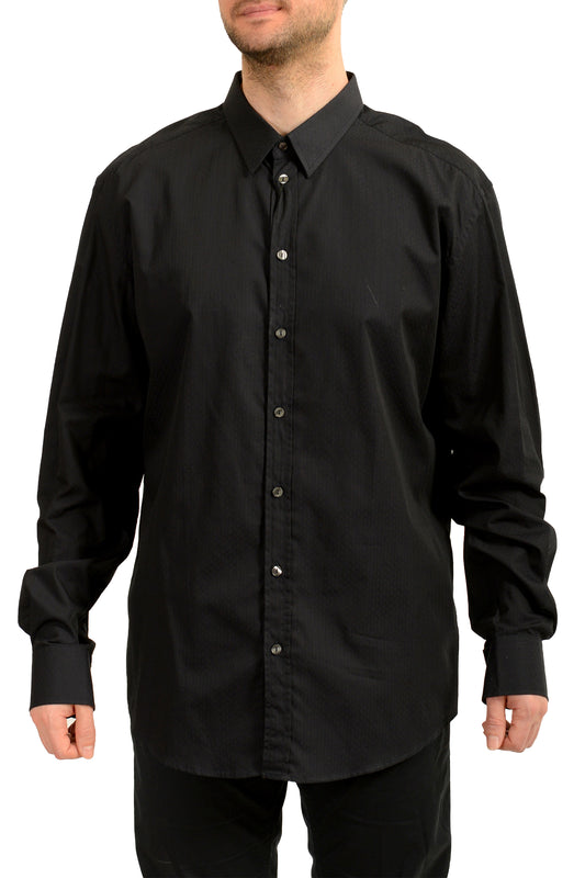 Dolce & Gabbana Men's "Martini" Black Long Sleeve Dress Shirt US 18 IT 45