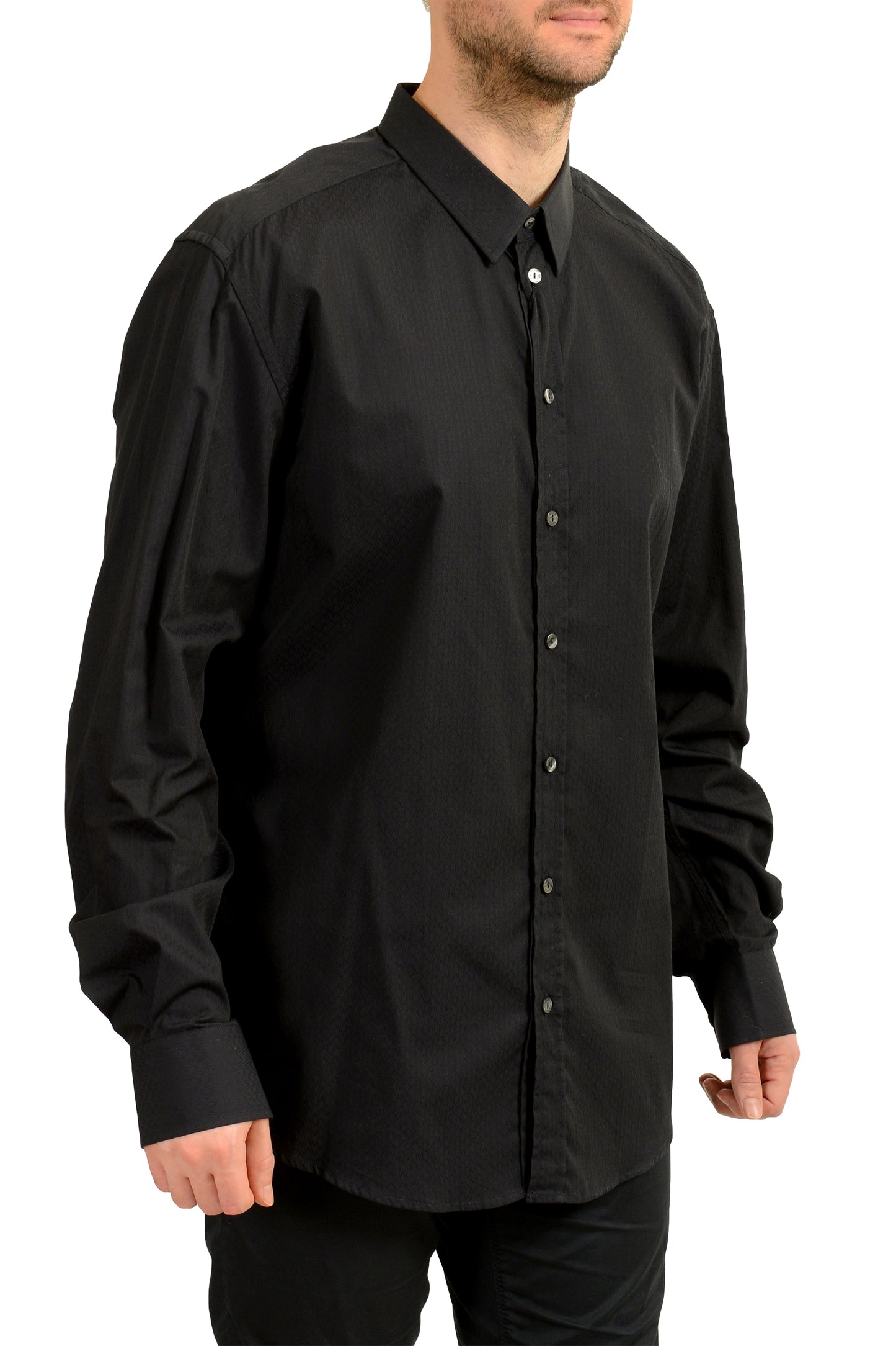 Dolce & Gabbana Men's "Martini" Black Long Sleeve Dress Shirt US 18 IT 45