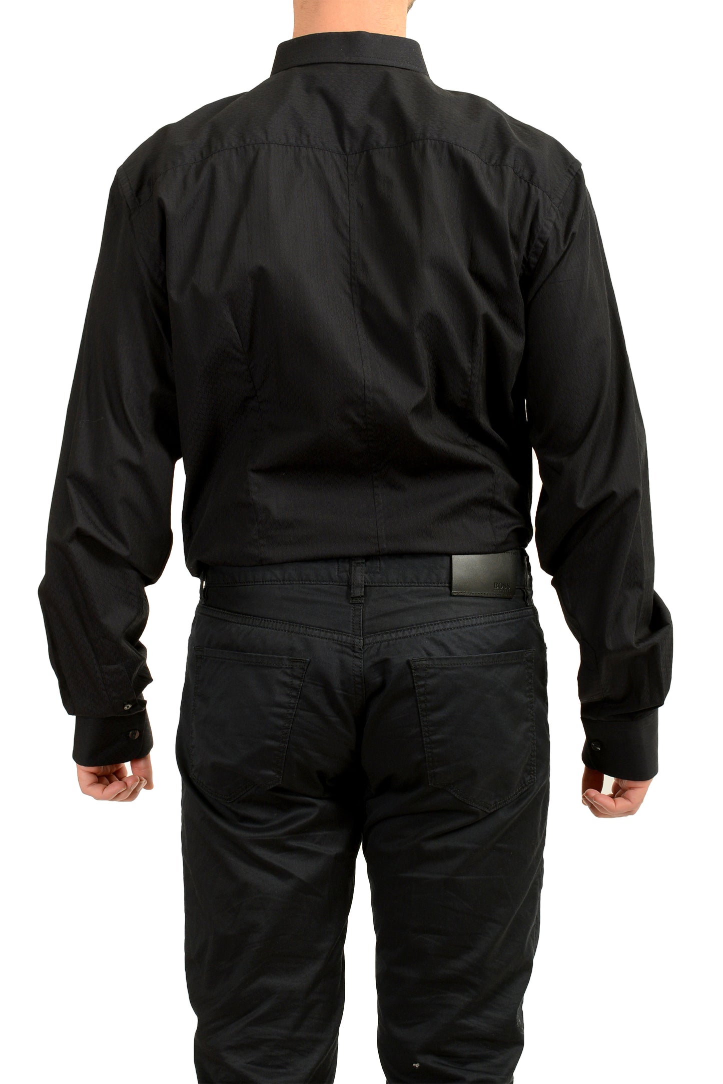 Dolce & Gabbana Men's "Martini" Black Long Sleeve Dress Shirt US 18 IT 45