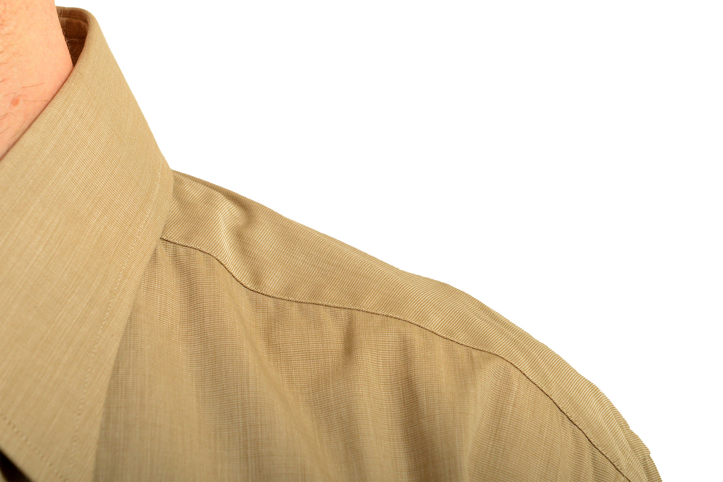 Dolce & Gabbana Men's Tailored Fit Beige Long Sleeve Dress Shirt US 18 IT 45