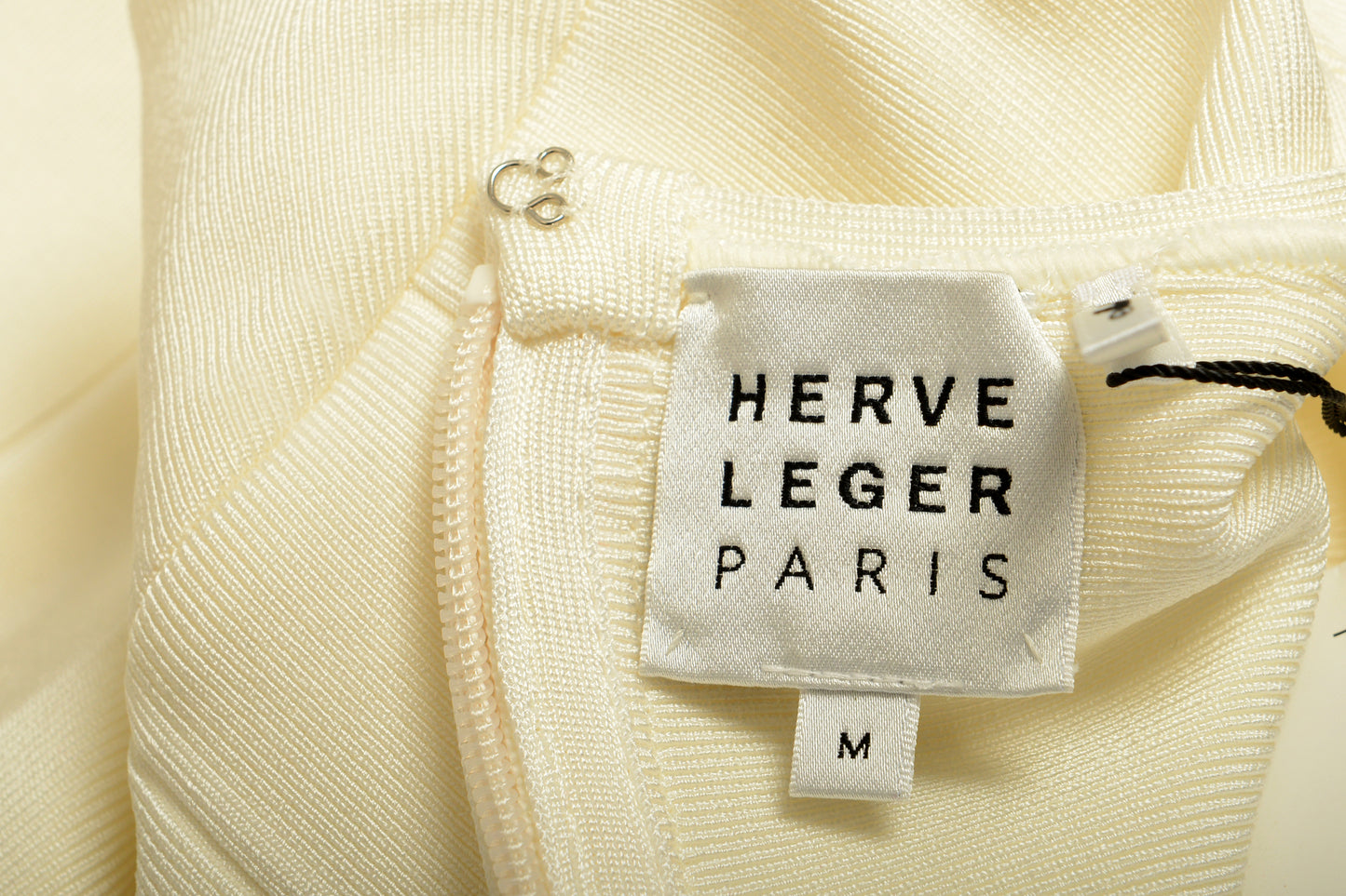 Herve Leger Women's White Long Sleeve Stretch Bodycone Dress US M IT 42