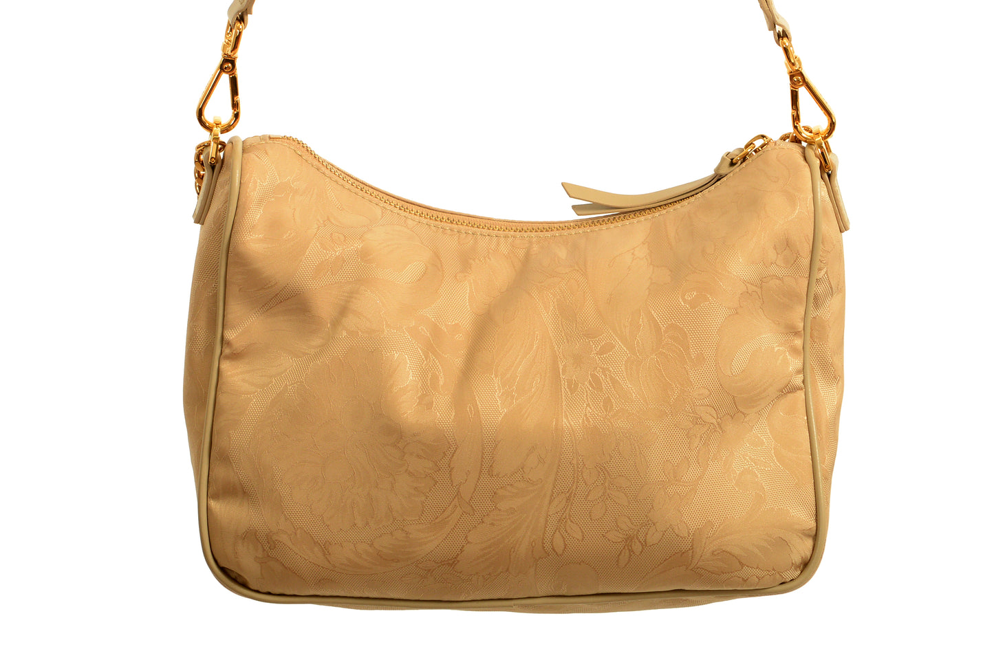 Versace Women's Beige Gold Medusa Medium Hobo Handbag Shoulder Bag