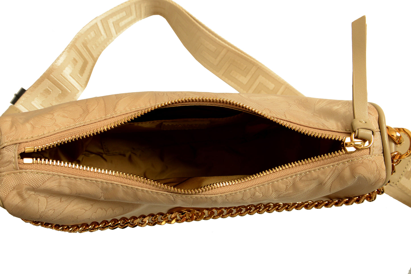 Versace Women's Beige Gold Medusa Medium Hobo Handbag Shoulder Bag