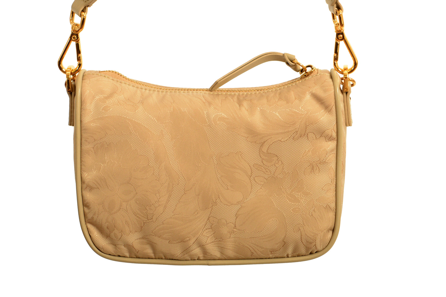 Versace Women's Beige Gold Medusa Small Hobo Handbag Shoulder Bag