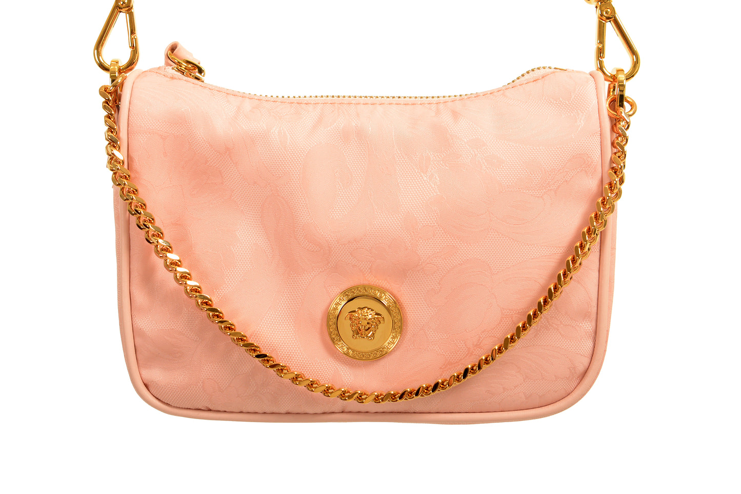 Versace Women's Dusty Rose Gold Medusa Small Hobo Handbag Shoulder Bag