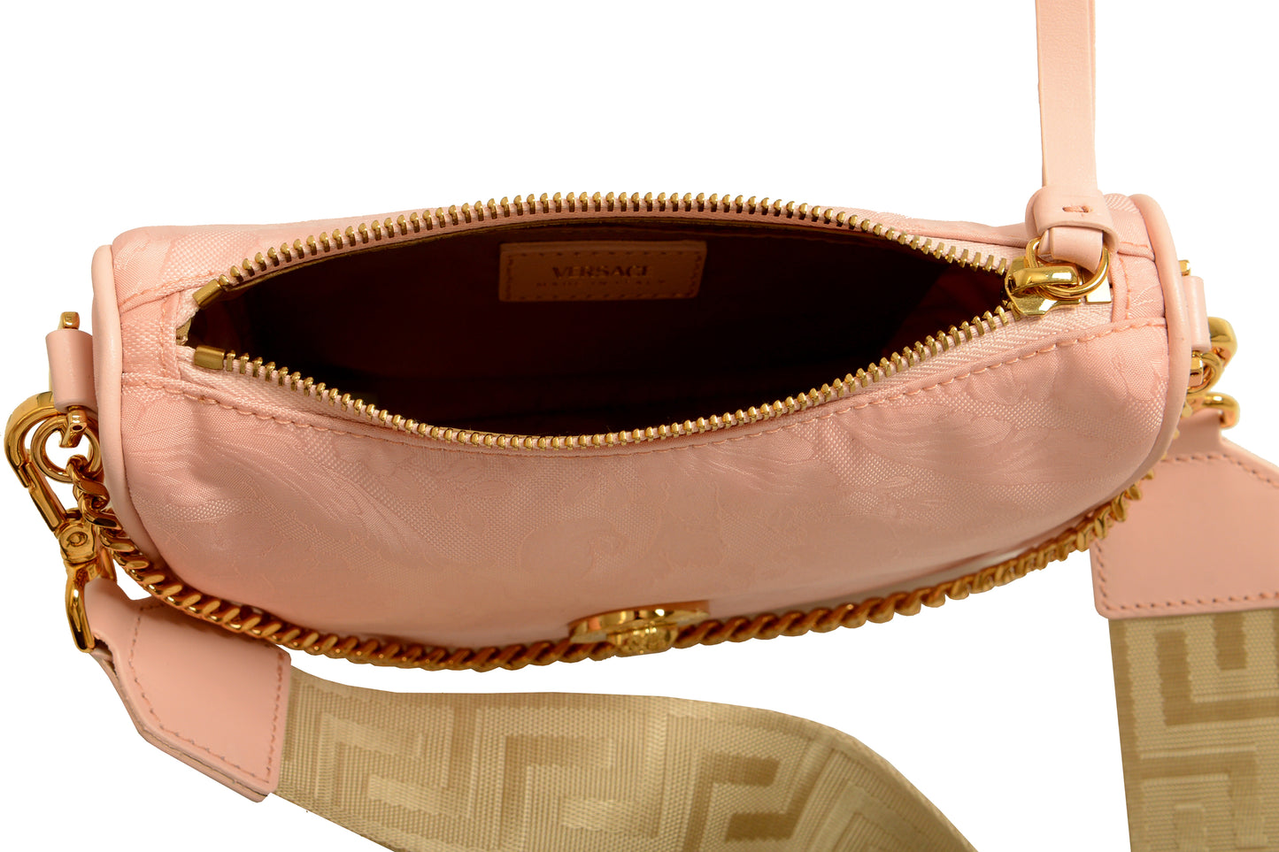 Versace Women's Dusty Rose Gold Medusa Small Hobo Handbag Shoulder Bag