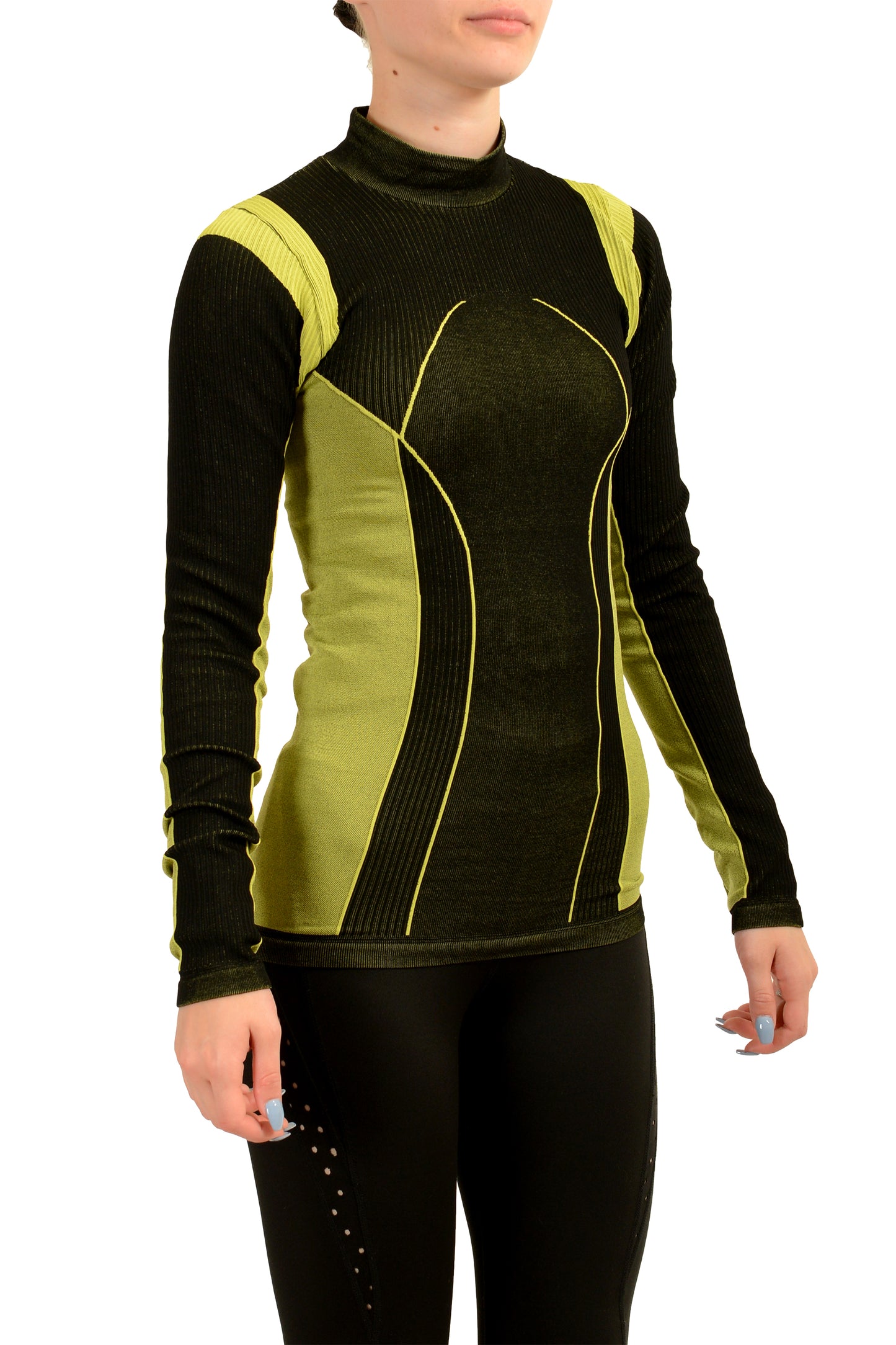 Scuderia Ferrari Women's Black/ Green Seamless Dry Yarn Sweater US XS/S IT 38/40
