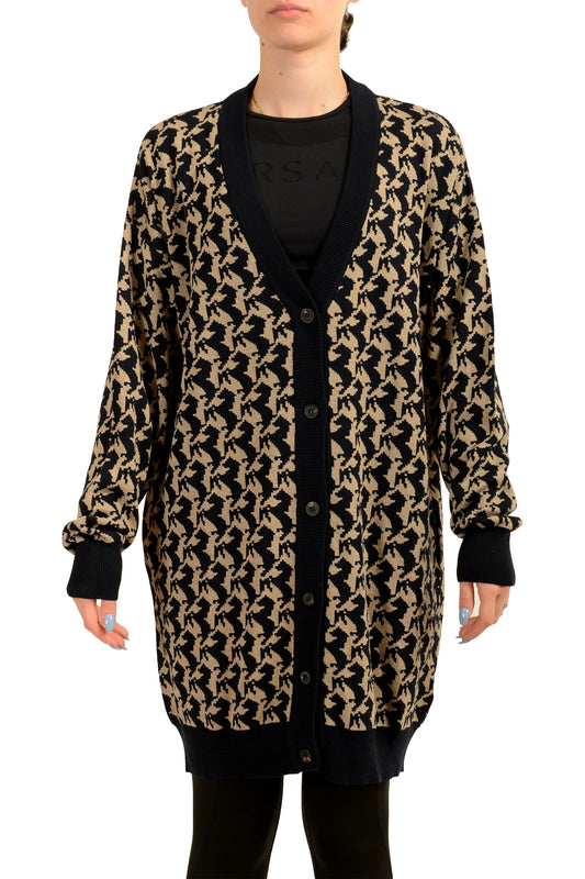 Scuderia Ferrari Women's Organic Cotton & Silk Long Cardigan Sweater US XL IT 46