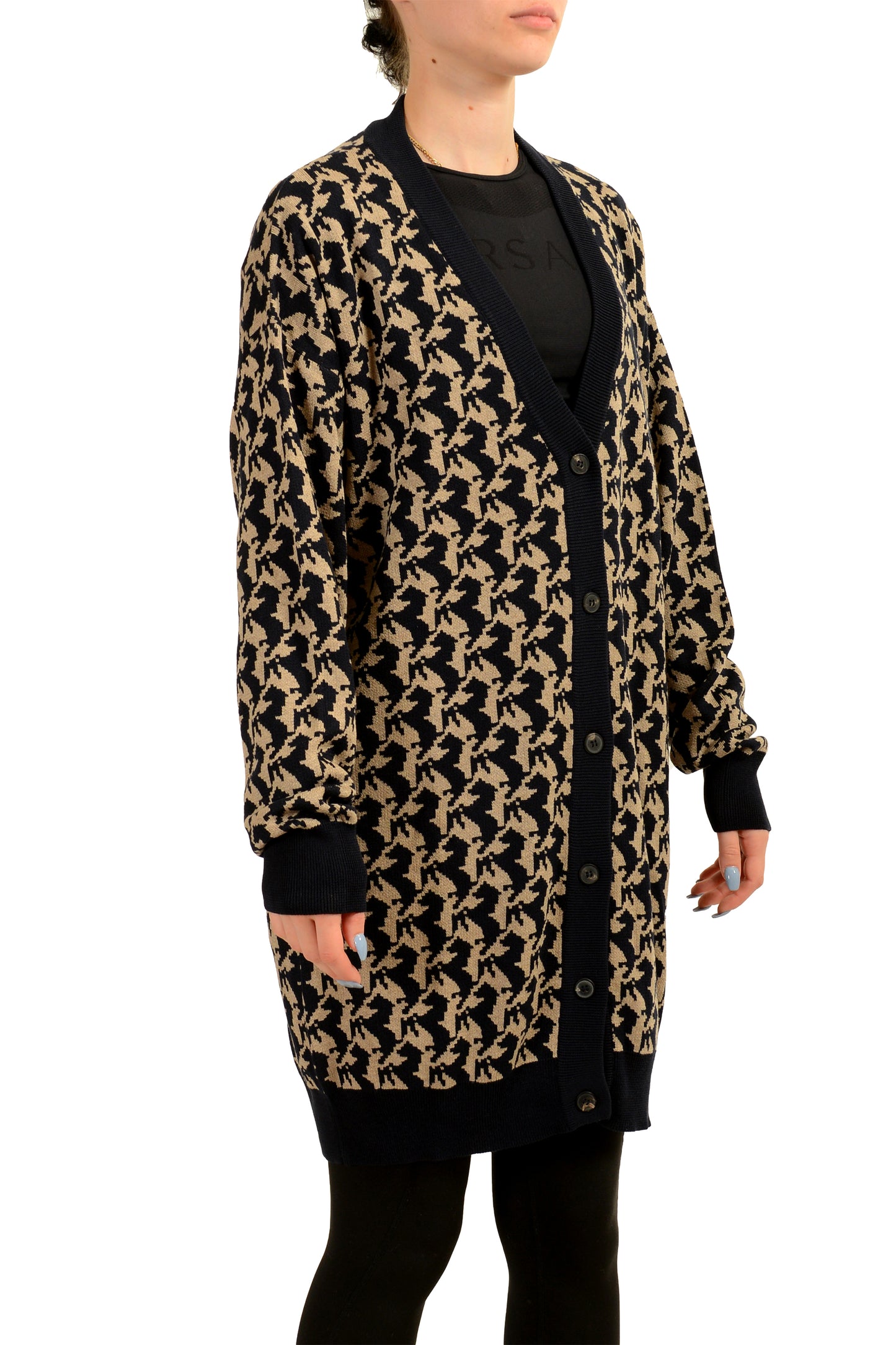 Scuderia Ferrari Women's Organic Cotton & Silk Long Cardigan Sweater US XL IT 46