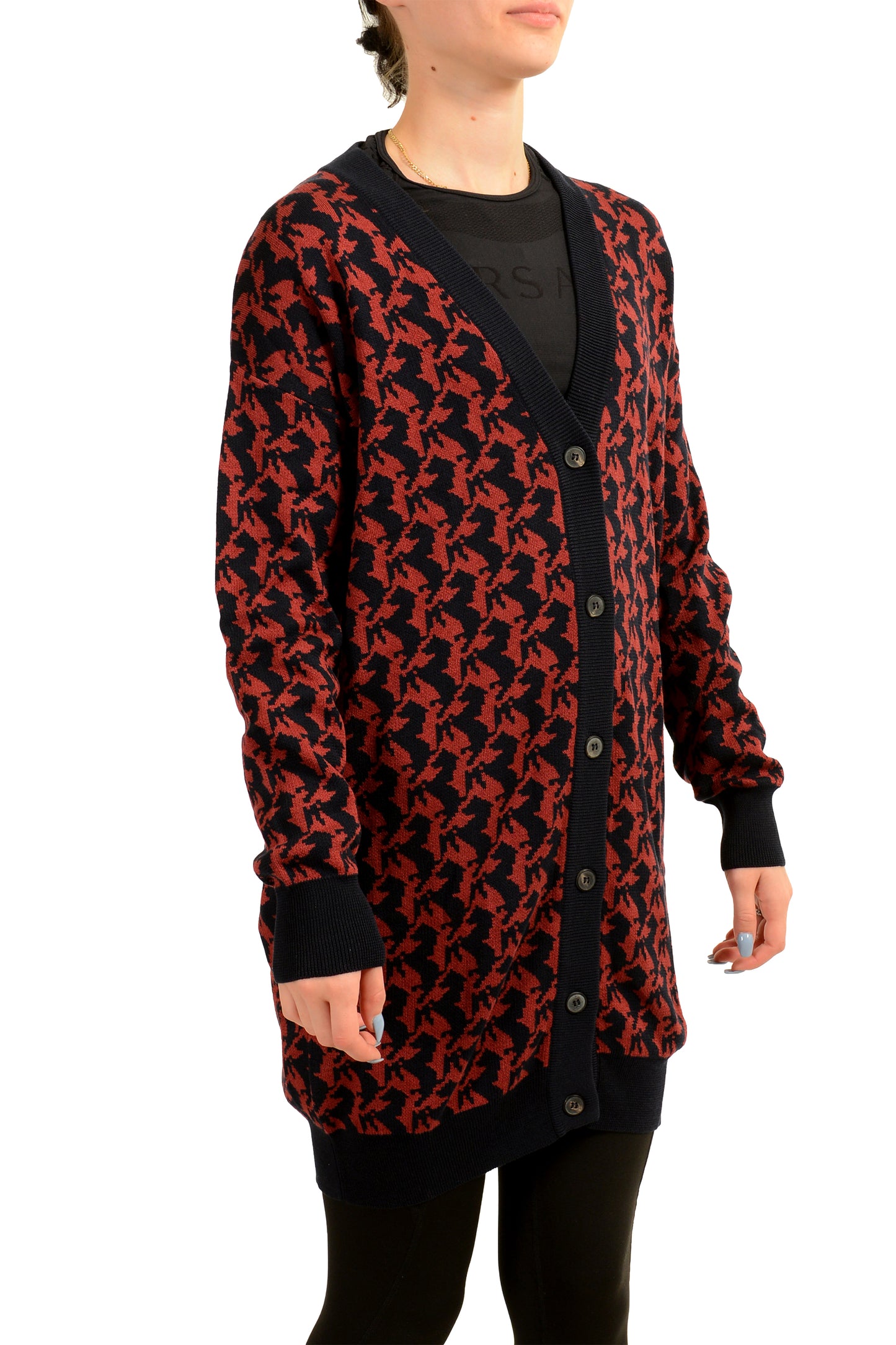Scuderia Ferrari Women's Organic Cotton & Silk Long Cardigan Sweater US XS IT 38