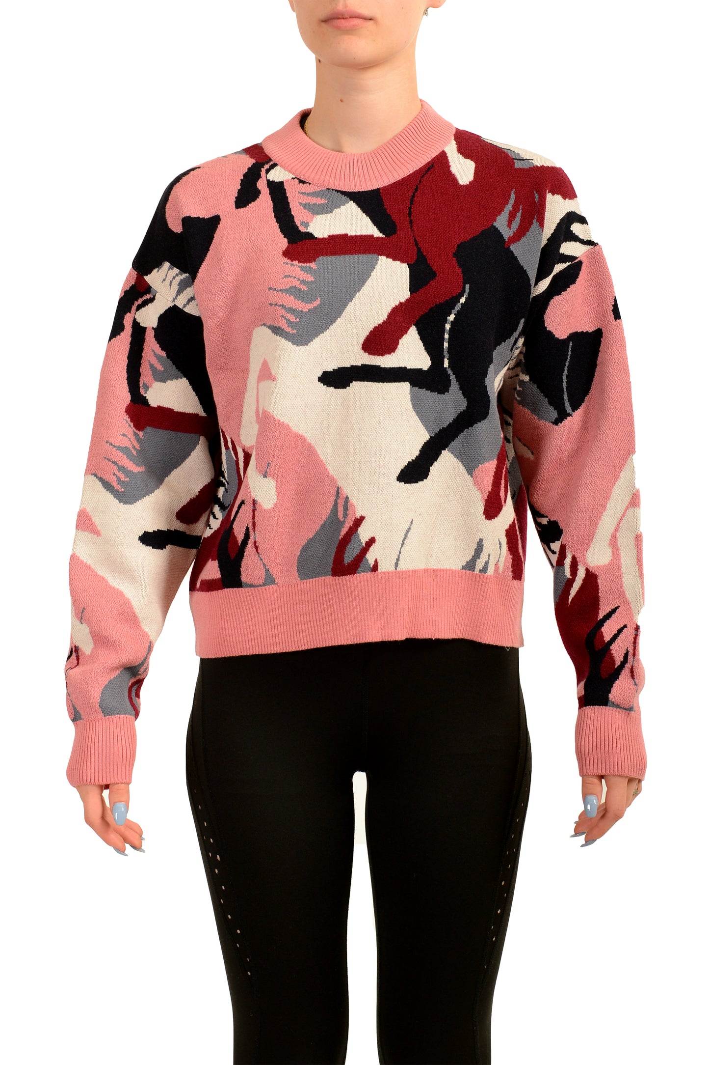 Scuderia Ferrari Women's "Jacquard Camouflage" Wool Pullover Sweater US XS IT 38