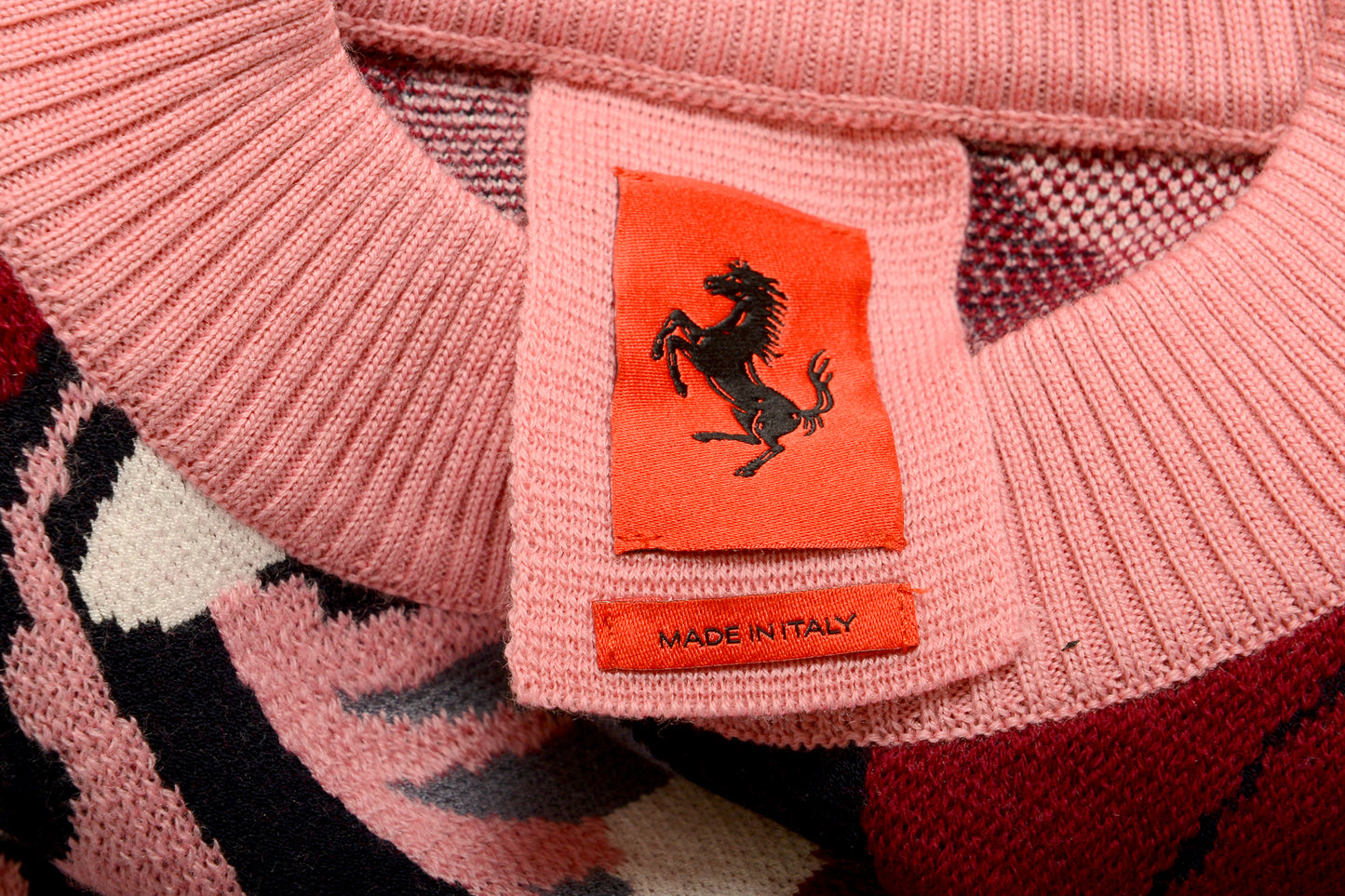 Scuderia Ferrari Women's "Jacquard Camouflage" Wool Pullover Sweater US XS IT 38
