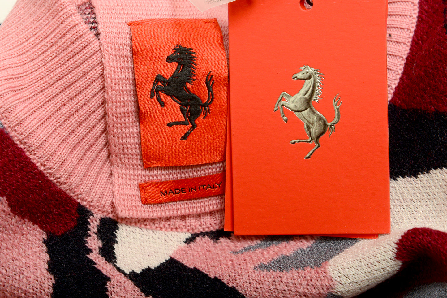 Scuderia Ferrari Women's "Jacquard Camouflage" Wool Pullover Sweater US XS IT 38