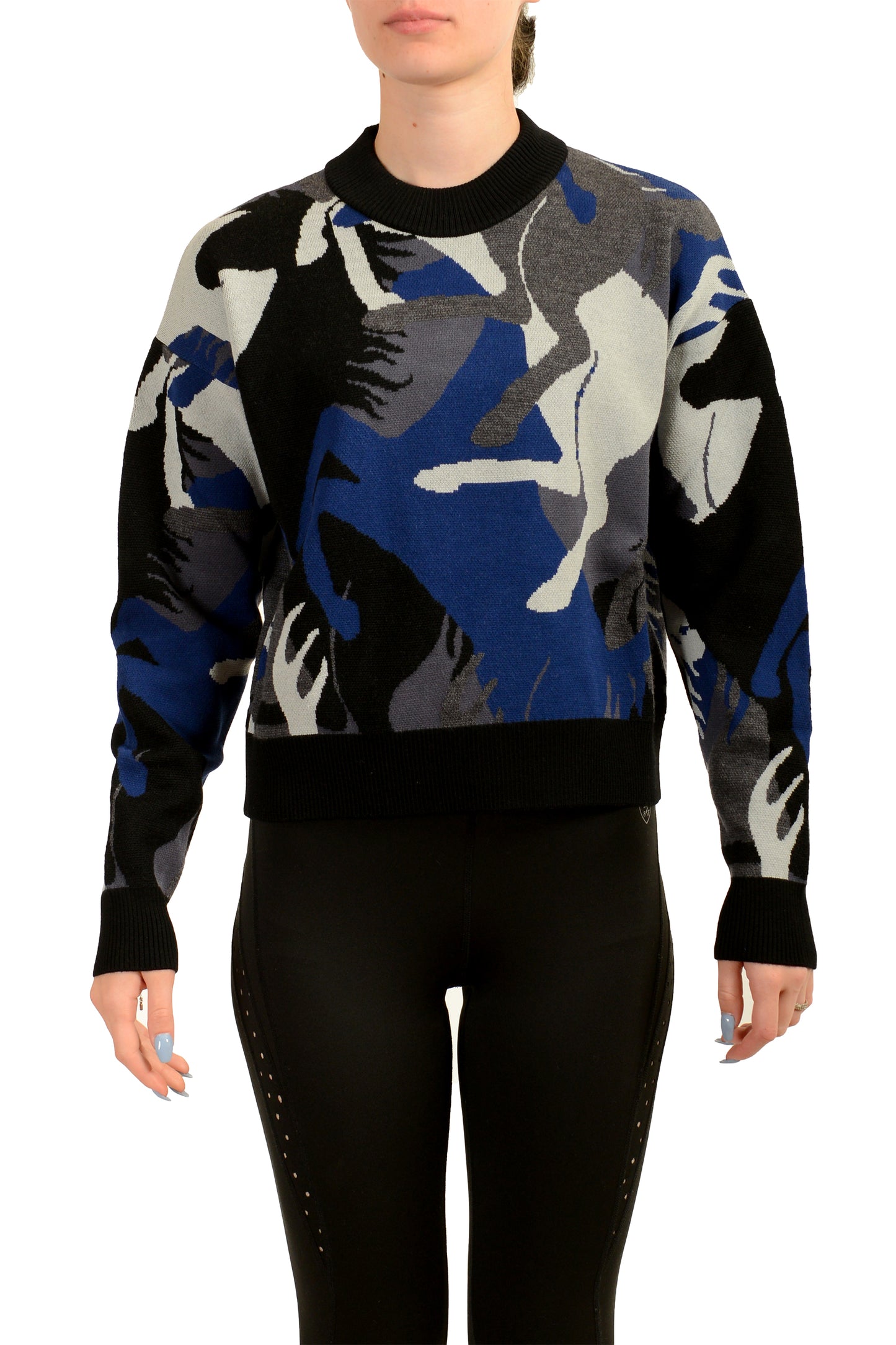 Scuderia Ferrari Women's "Jacquard Camouflage" Wool Pullover Sweater US XS IT 38