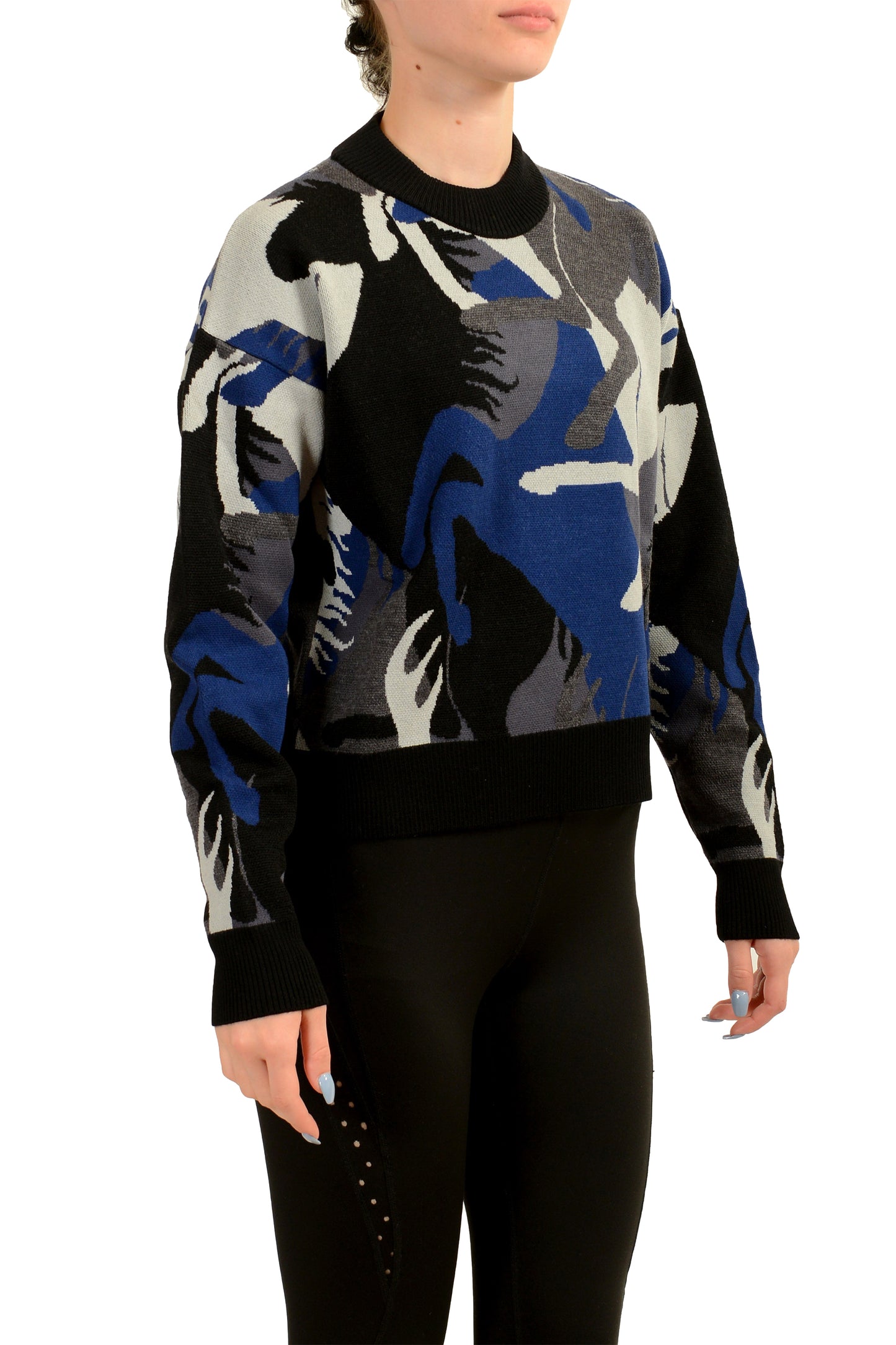 Scuderia Ferrari Women's "Jacquard Camouflage" Wool Pullover Sweater US S IT 40