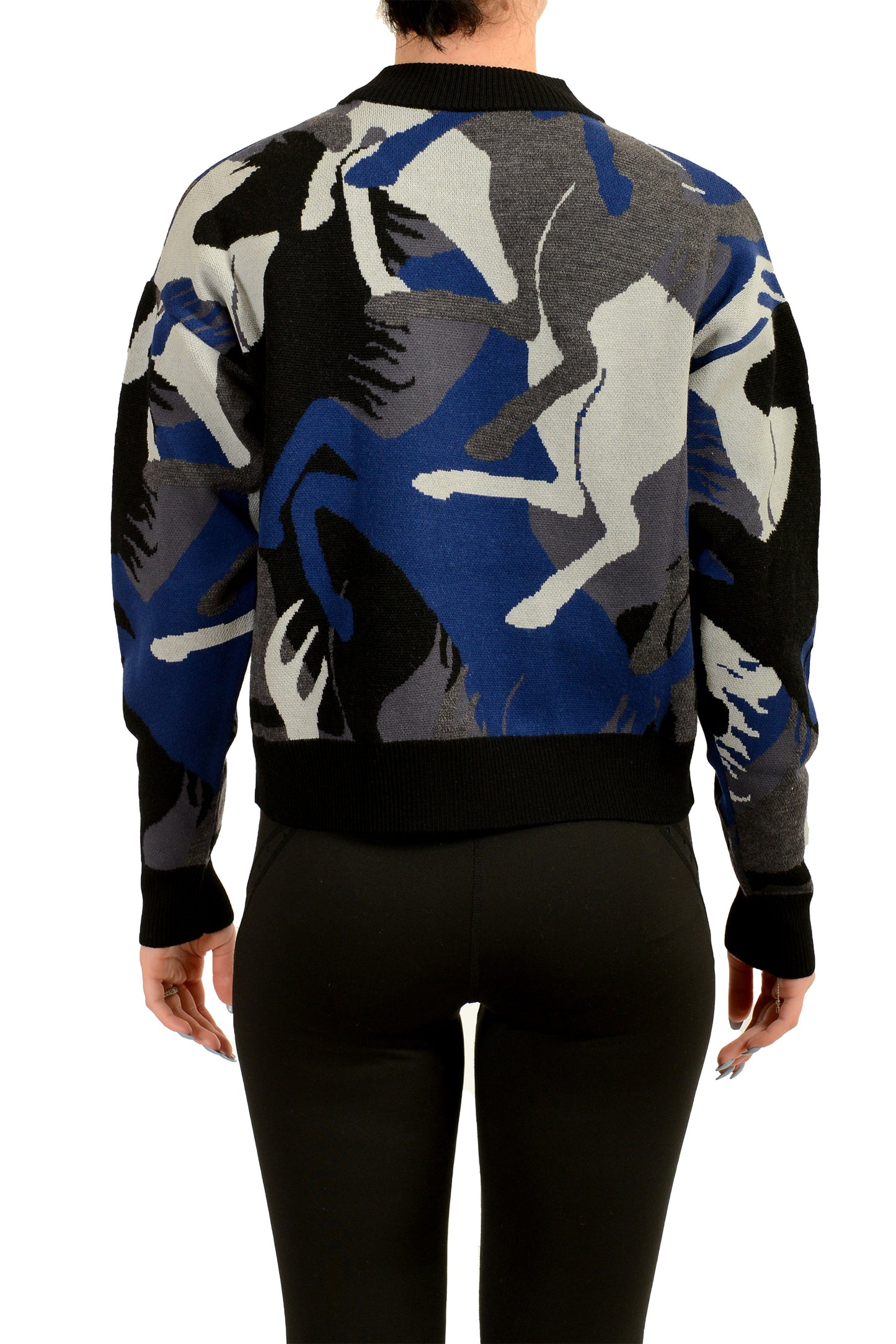 Scuderia Ferrari Women's "Jacquard Camouflage" Wool Pullover Sweater US XS IT 38