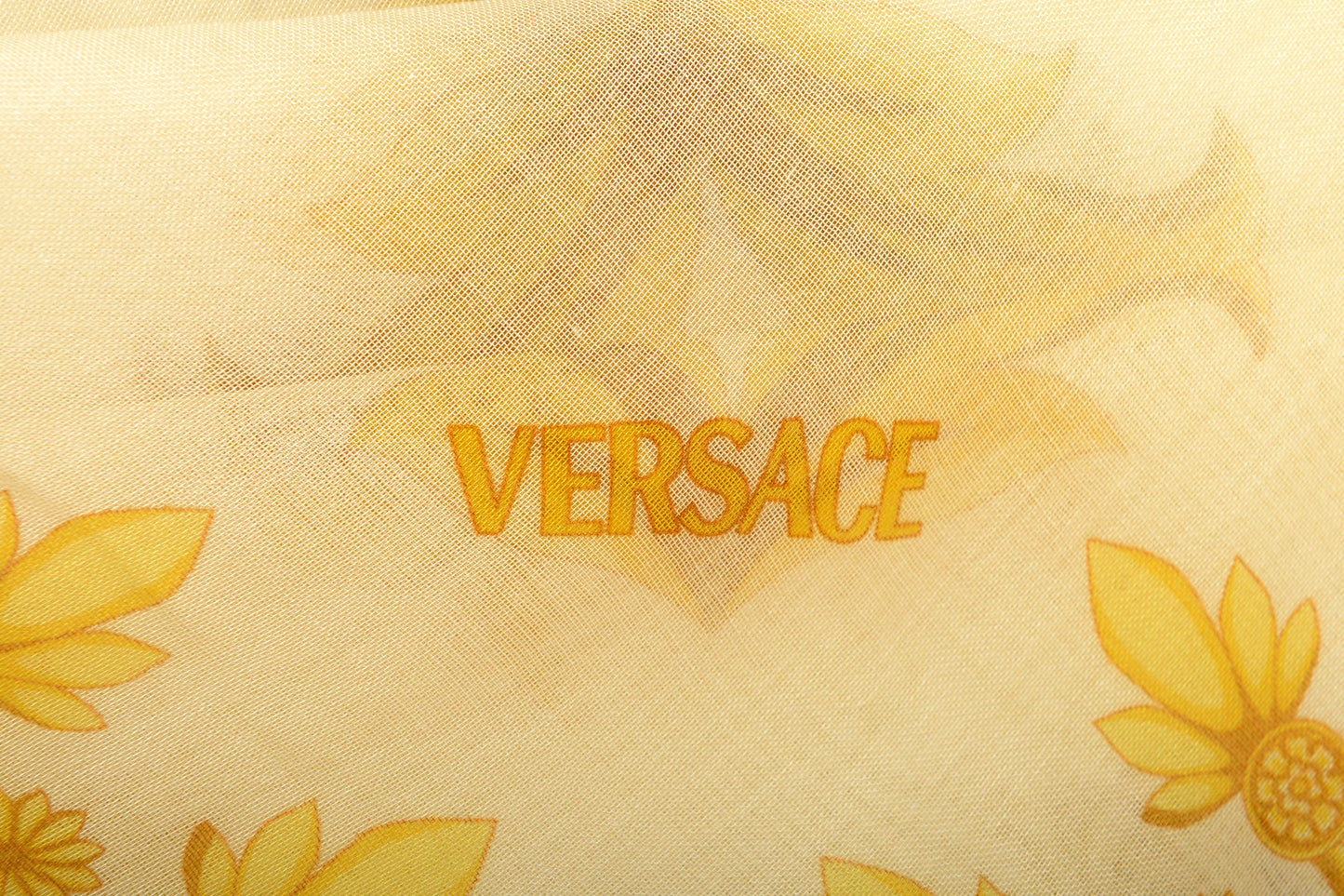 Versace Ivory & Gold Barocco Heritage Print Shawl Scarf