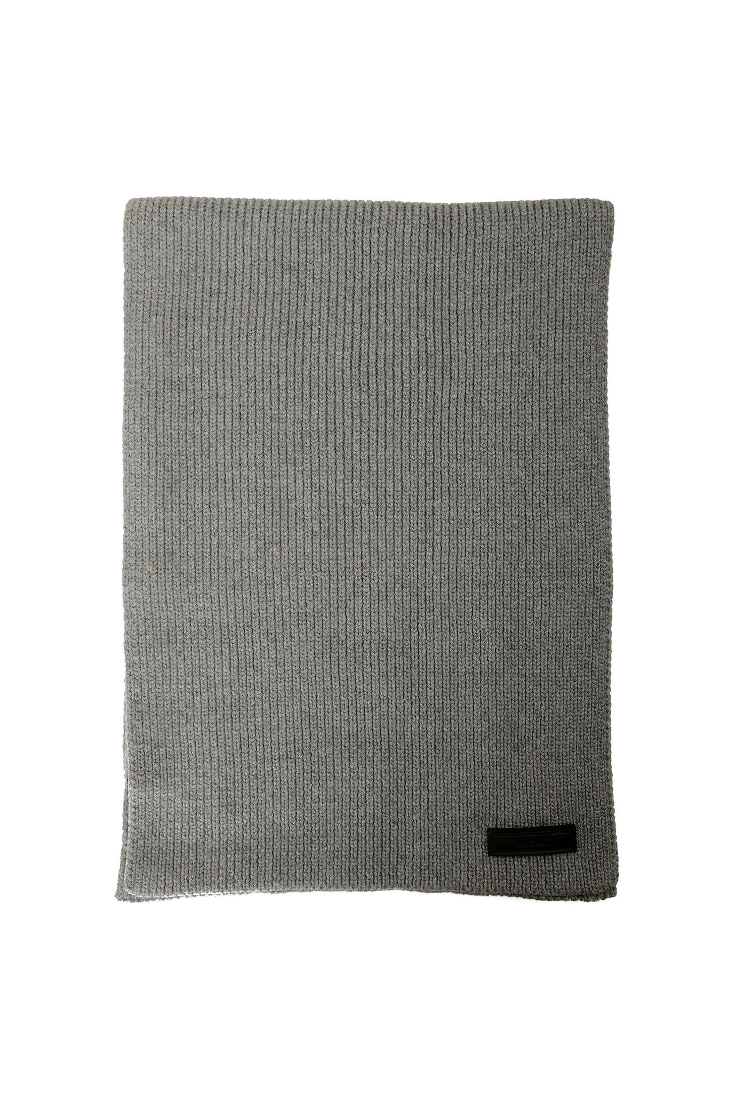 Versace Unisex Gray 100% Wool Ribbed Knitted Long Scarf