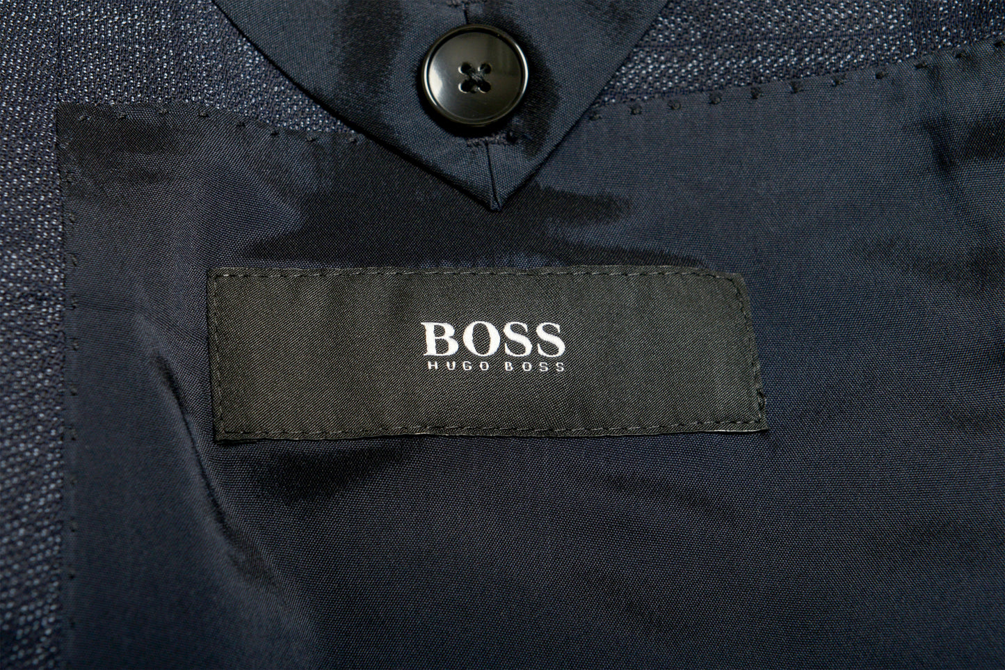 Hugo Boss Men's "Huge6/Genius5" Slim Fit Plaid 100% Wool Suit US 44R IT 54R