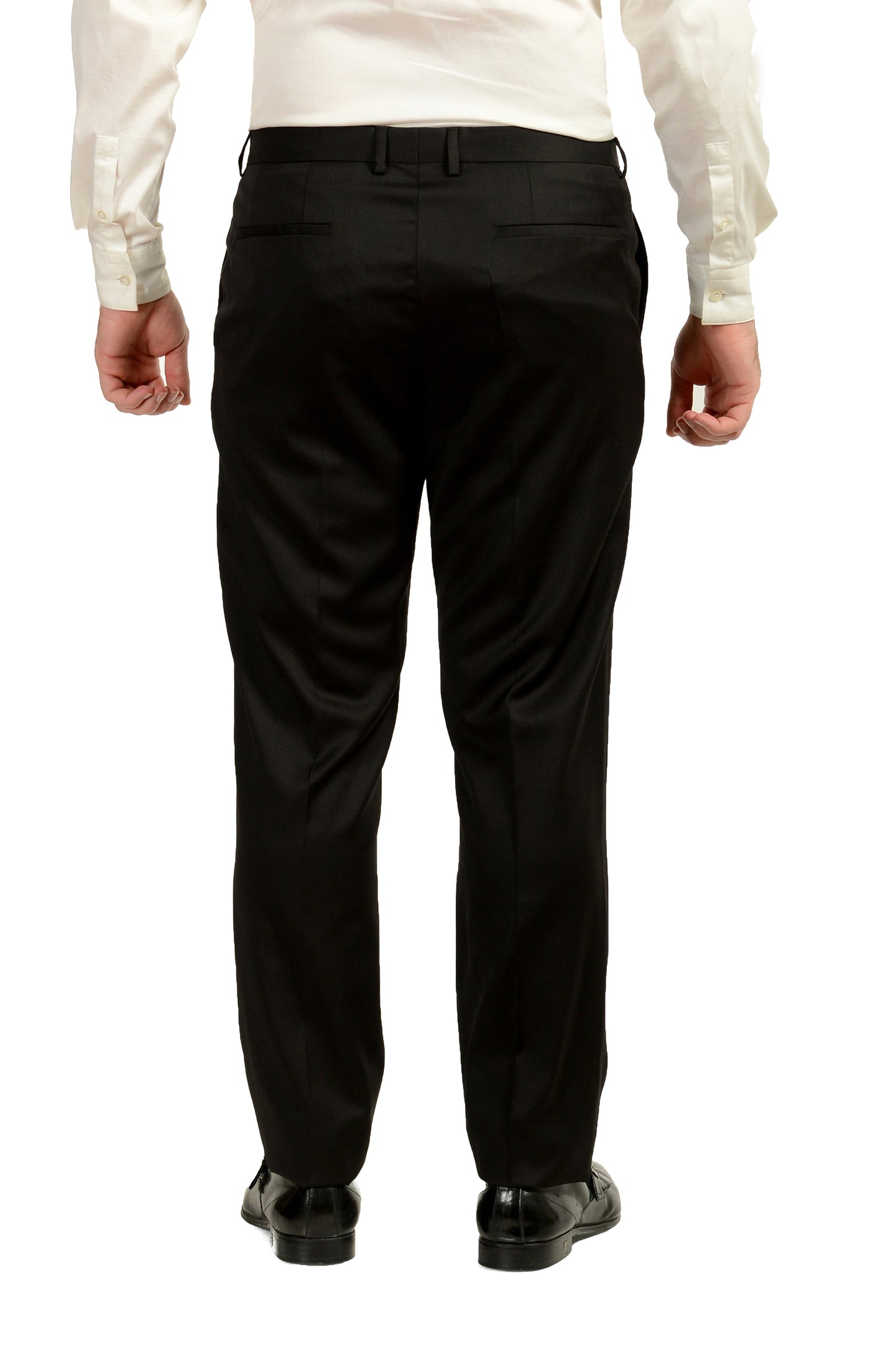 Hugo Boss Men's "Aeron2/Hamen2" Black 100% Wool Two Button Suit US 42L IT 52L