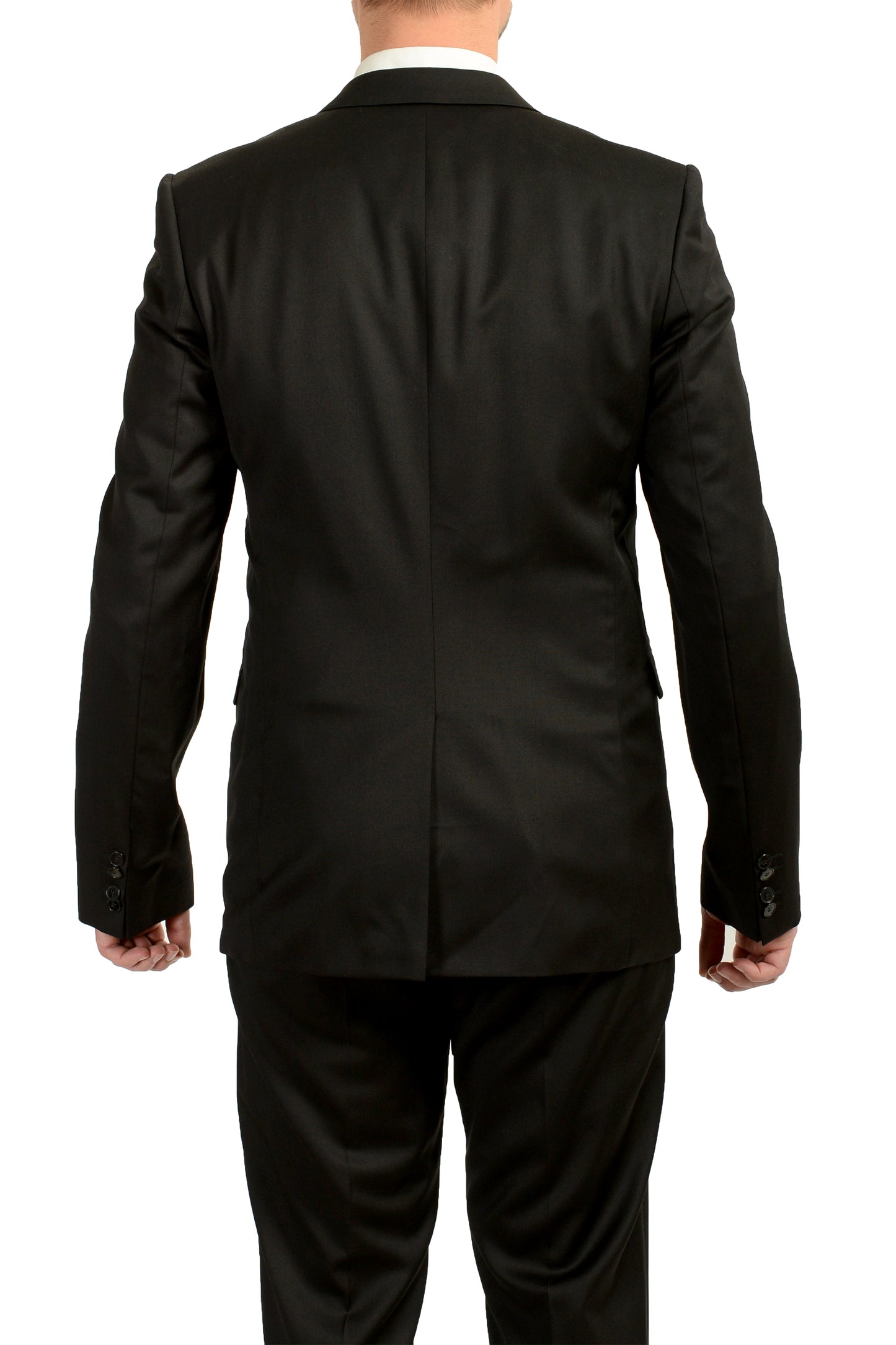 Hugo Boss Men's "Aeron2/Hamen2" Black 100% Wool Two Button Suit US 42L IT 52L