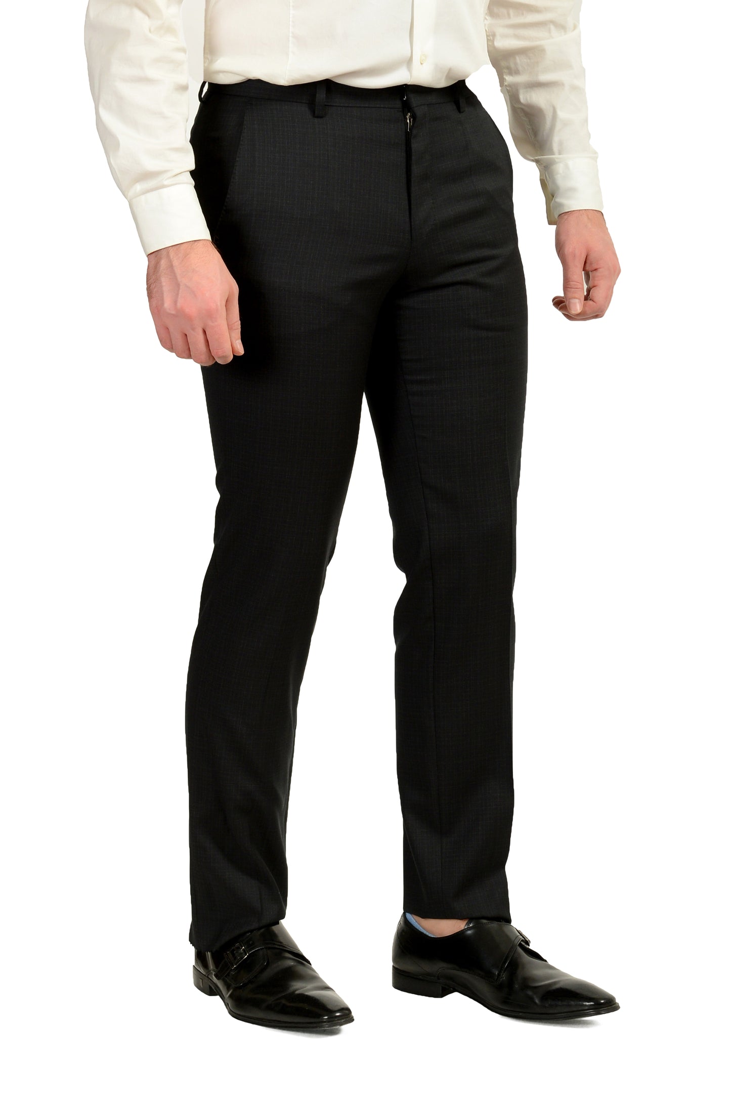 Hugo Boss Men's "Phoenix/Madisen" Comfort Fit Plaid 100% Wool Suit US 36S IT 46S