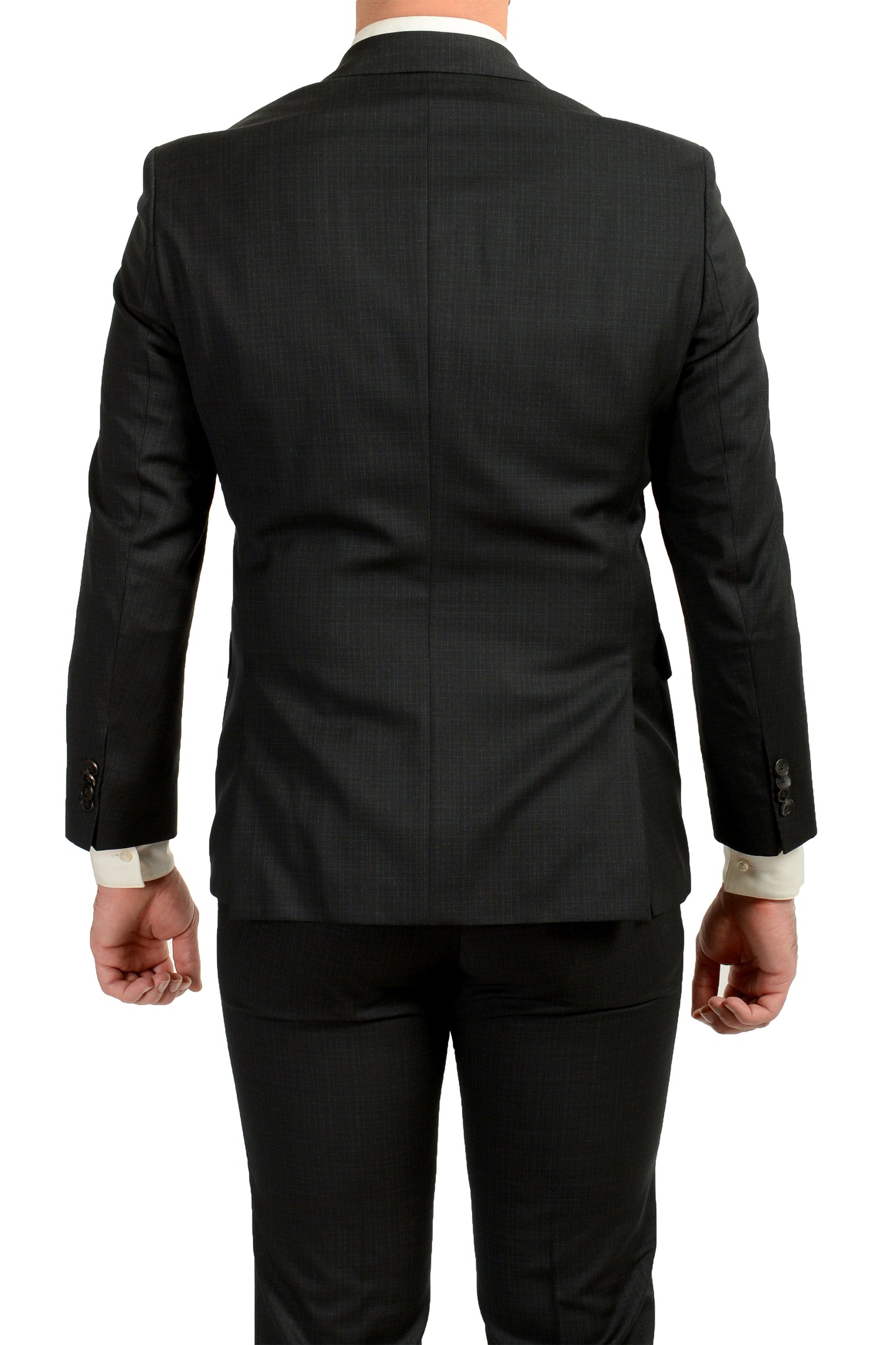 Hugo Boss Men's "Phoenix/Madisen" Comfort Fit Plaid 100% Wool Suit US 36S IT 46S